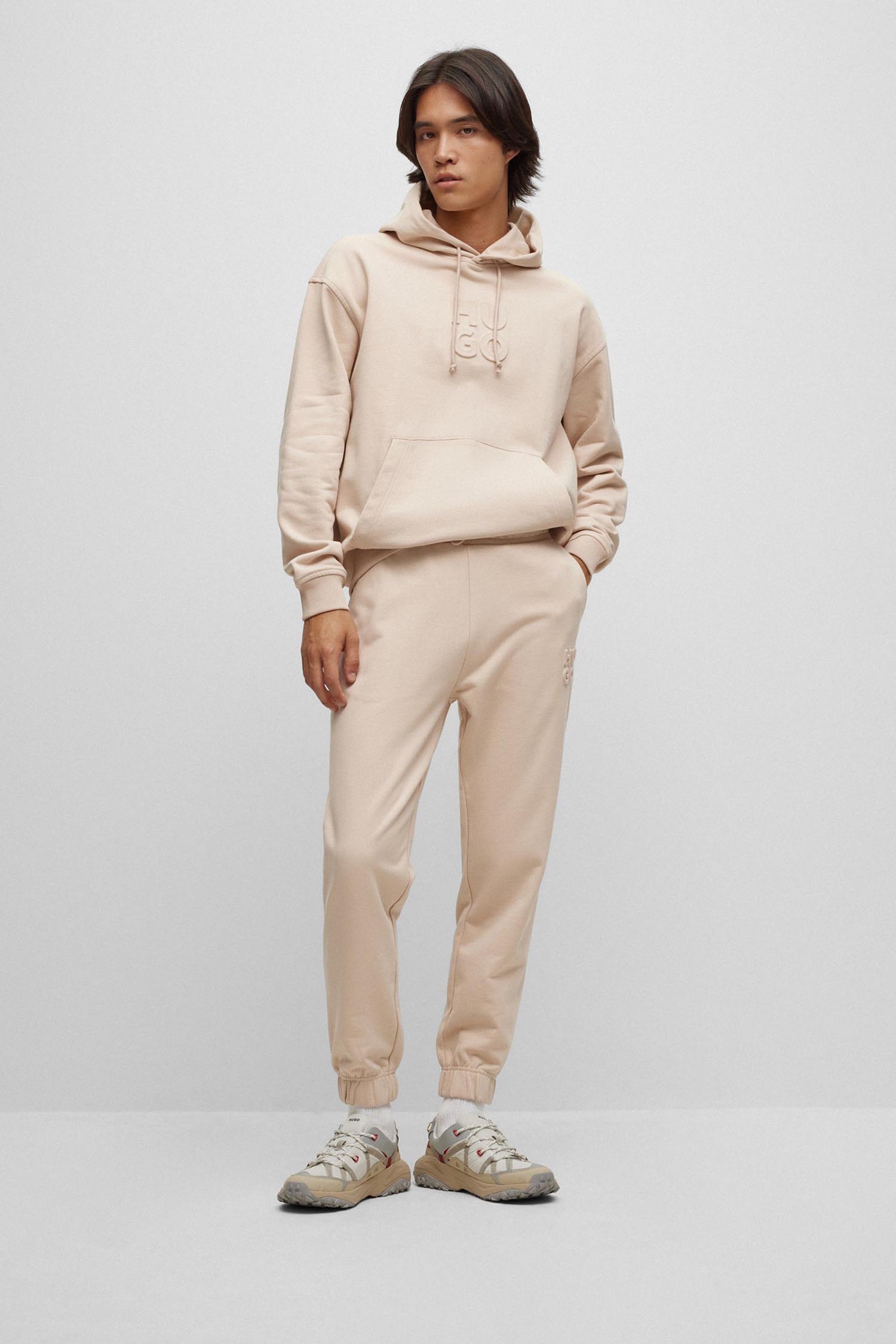 Мужское бежевое худи HUGO 50496651;275