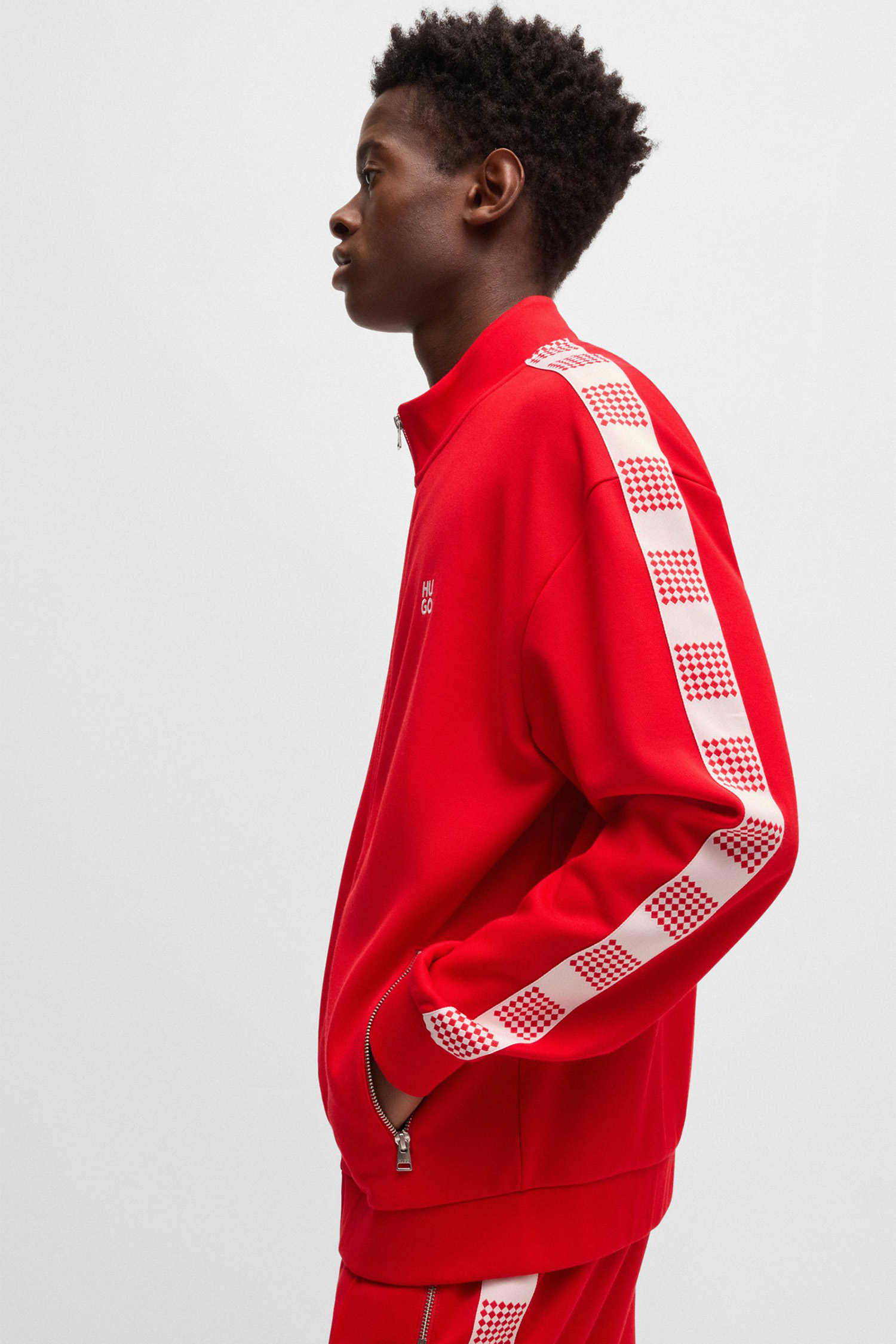 Мужская красная спортивная кофта HUGO 50531289;693