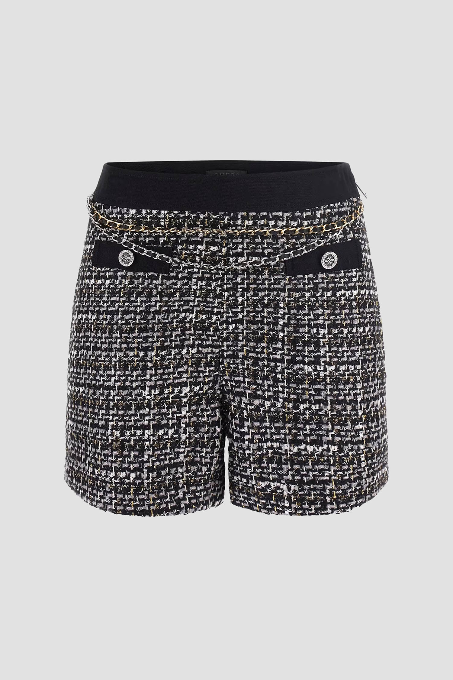 Жіночі чорні твідові шорти Guess W4BD63.WGIL2;F9EF