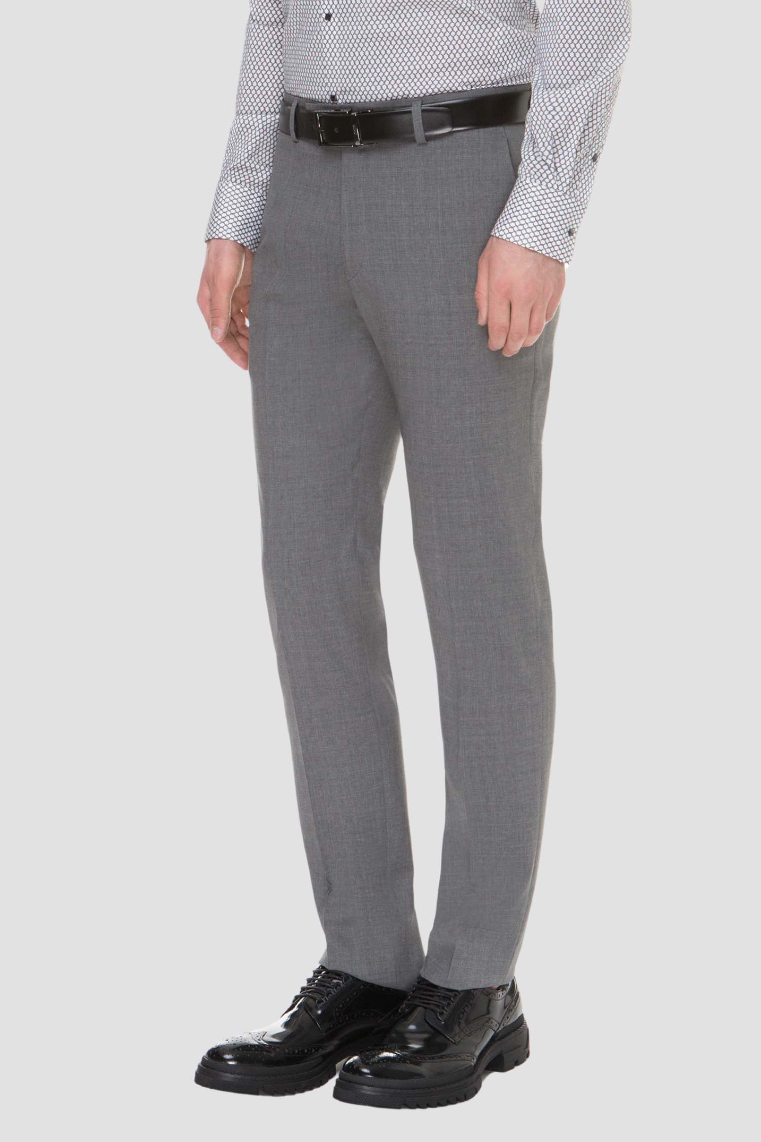 Мужские серые шерстяные брюки Karl Lagerfeld 591048.255001;941