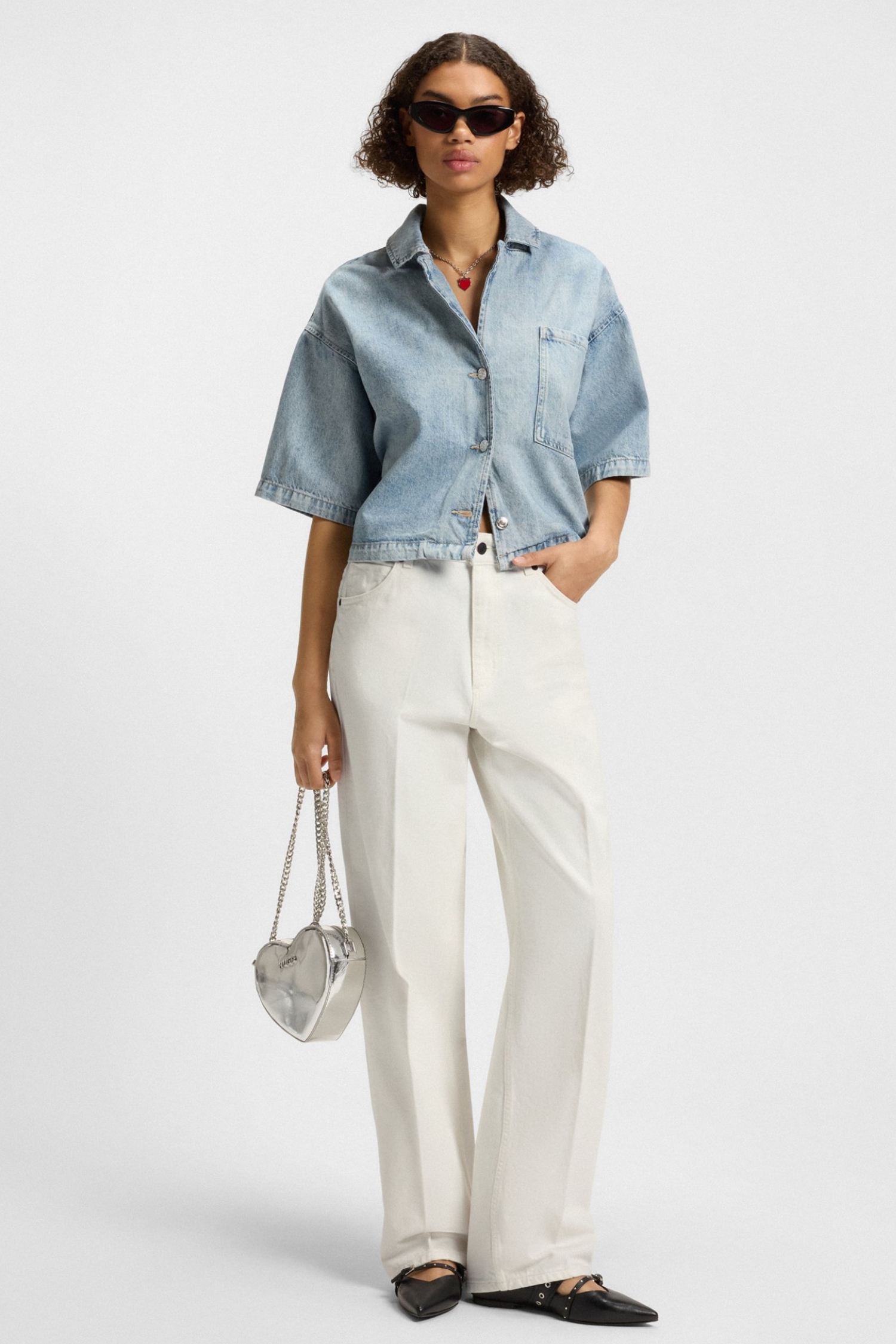 Женские белые джинсы HUGO 50535134;101