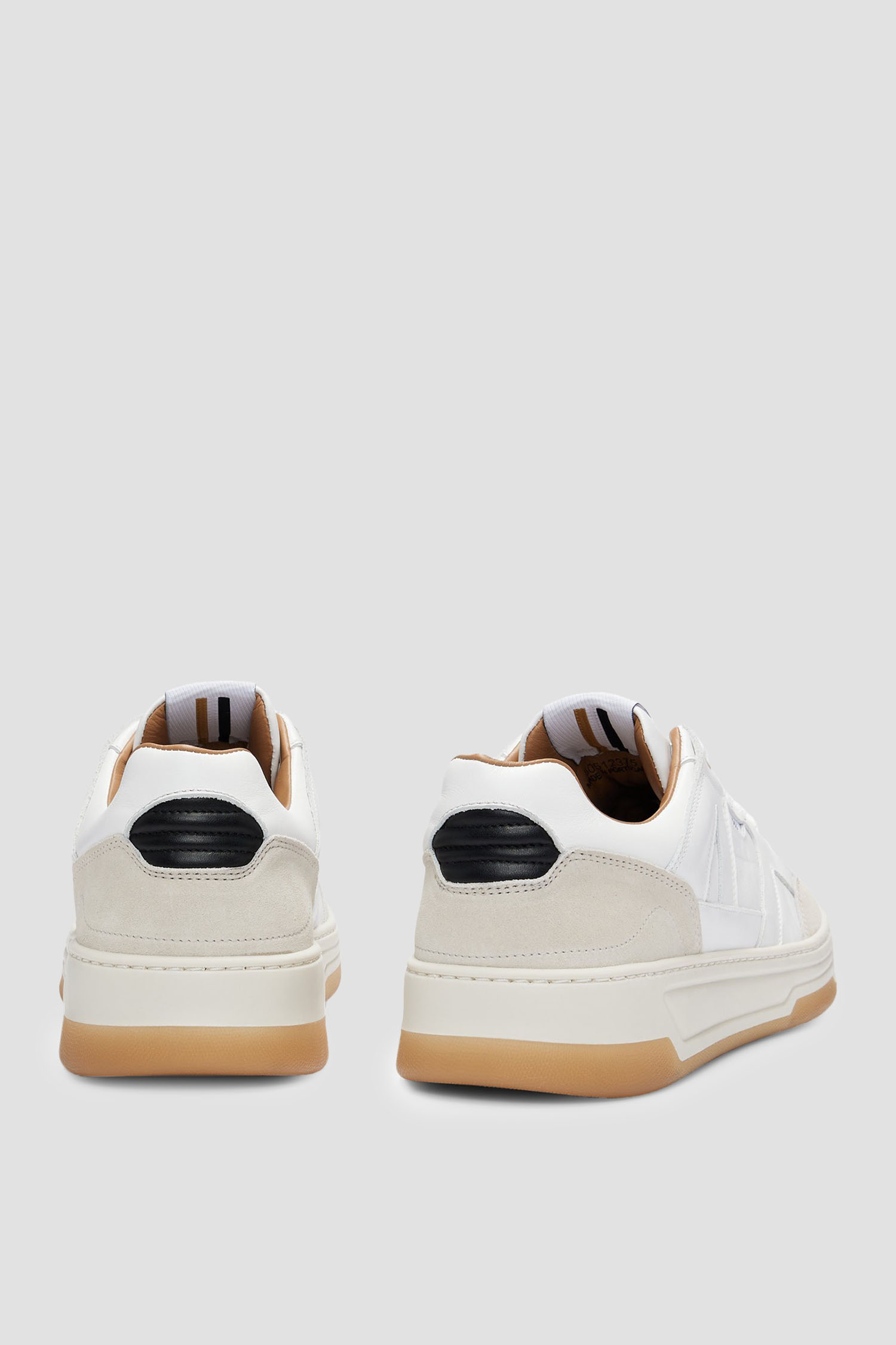 Мужские белые кожаные кроссовки BOSS 50512375;121