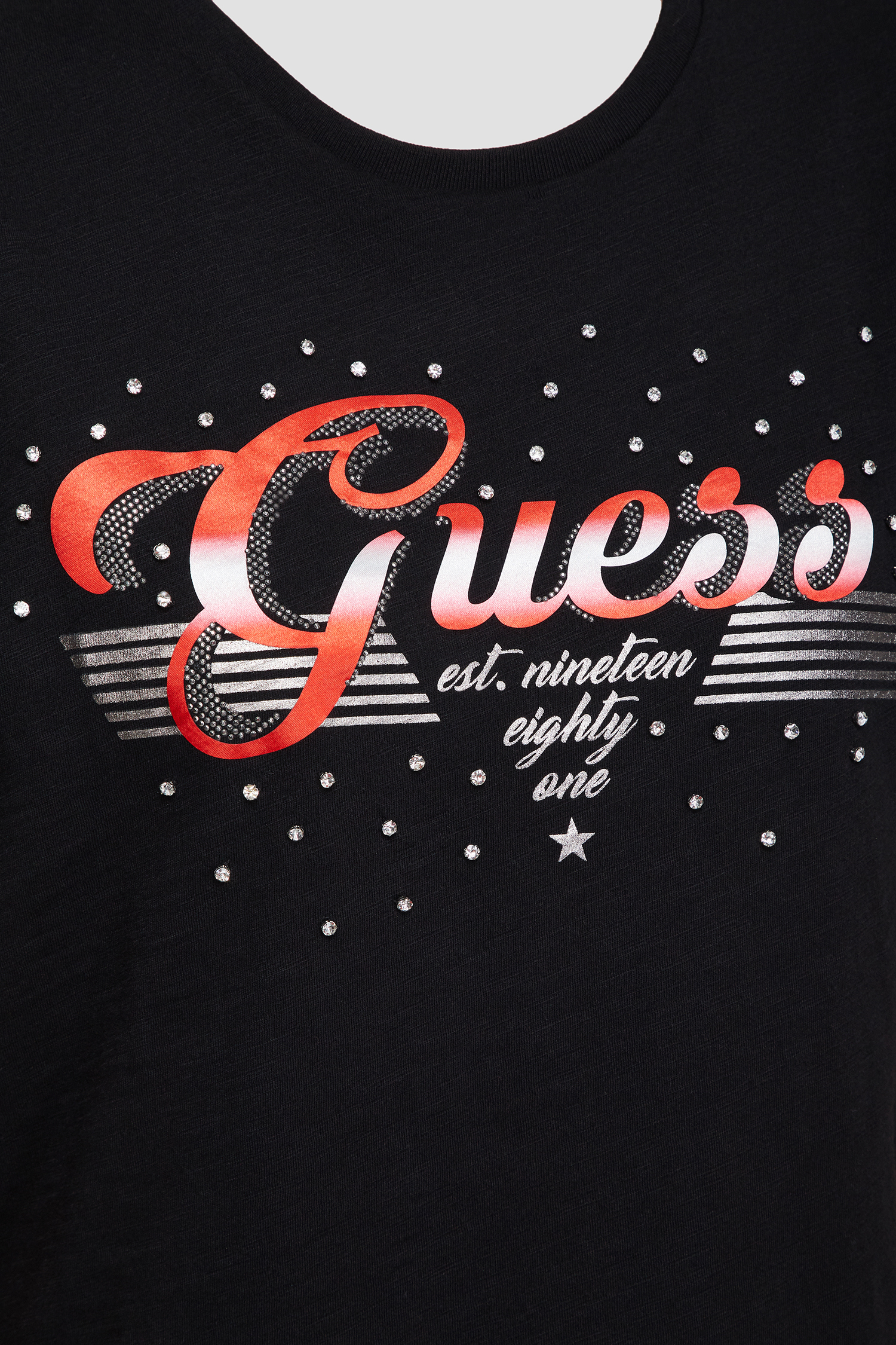Жіноча чорна футболка Guess W3GI33.KB3P0;JBLK
