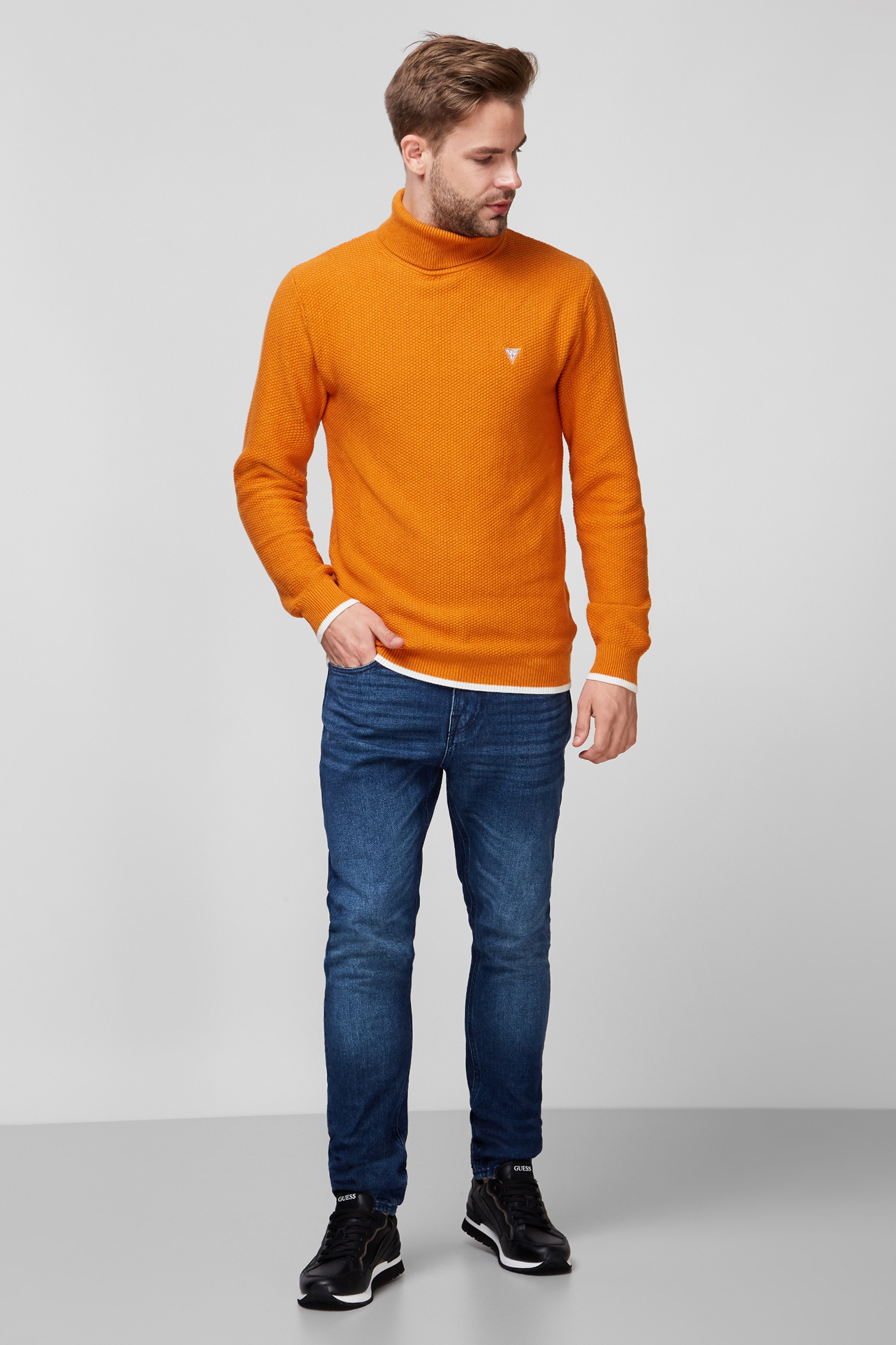 Мужской оранжевый свитер Guess M0BR56.Z2PN0;G3B1