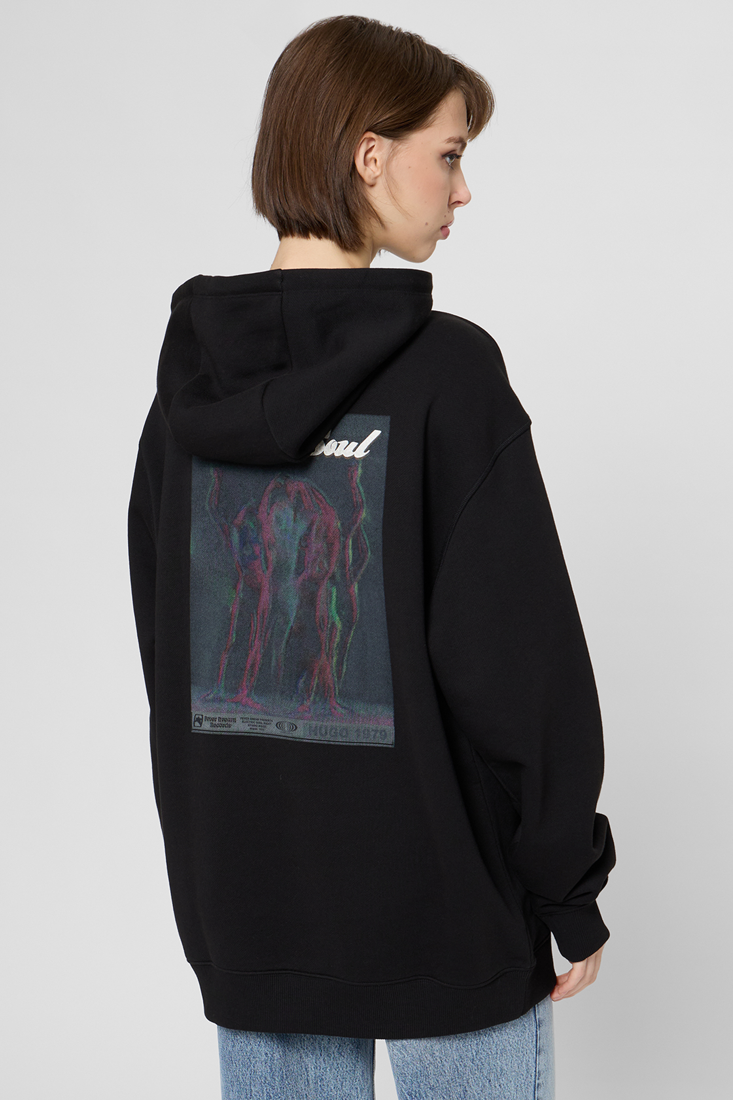 Жіноче чорне худі HUGO 50539141;002