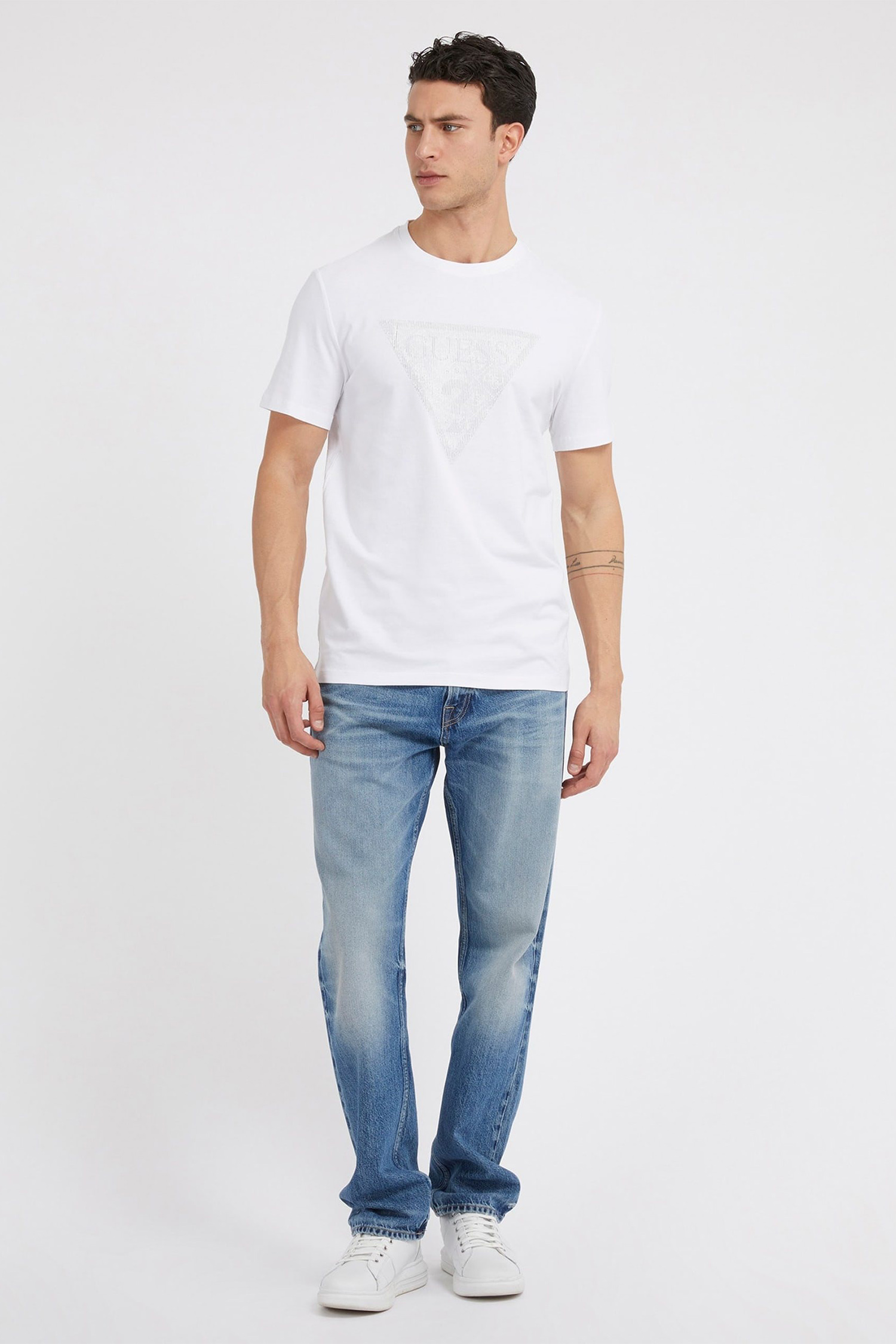 Мужская белая футболка Guess M3GI33.J1314;G011