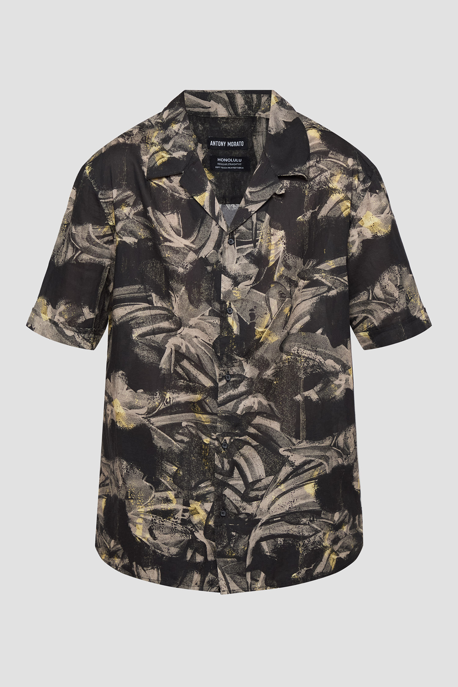 Мужская черная рубашка с узором Antony Morato MMSS00189.FA430638;9000