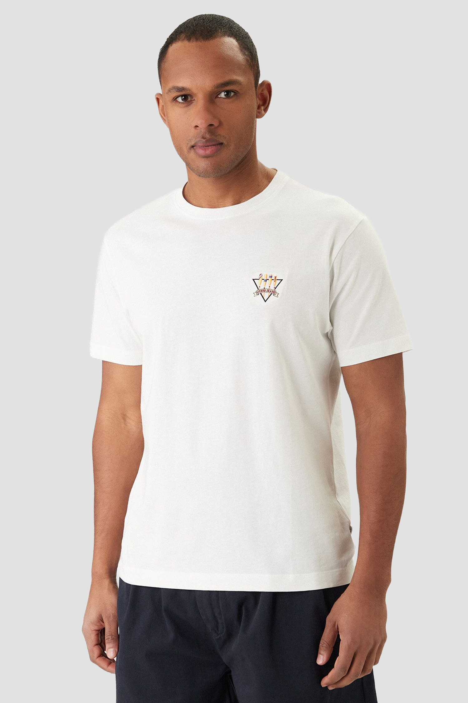Мужская белая футболка Guess Jeans M6GIB7.K8HM0;G046