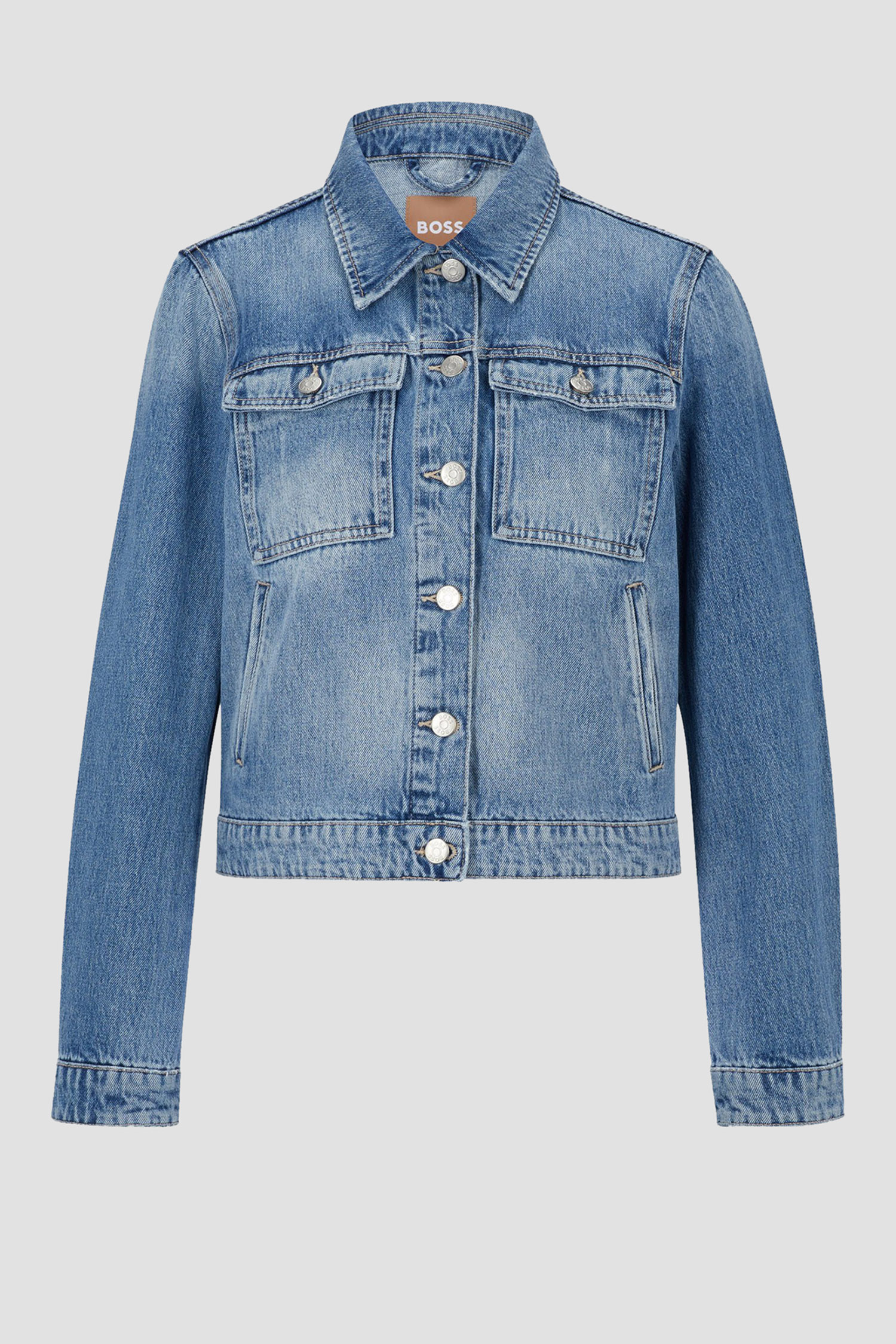 Женская синяя джинсовая куртка BOSS 50501057;400