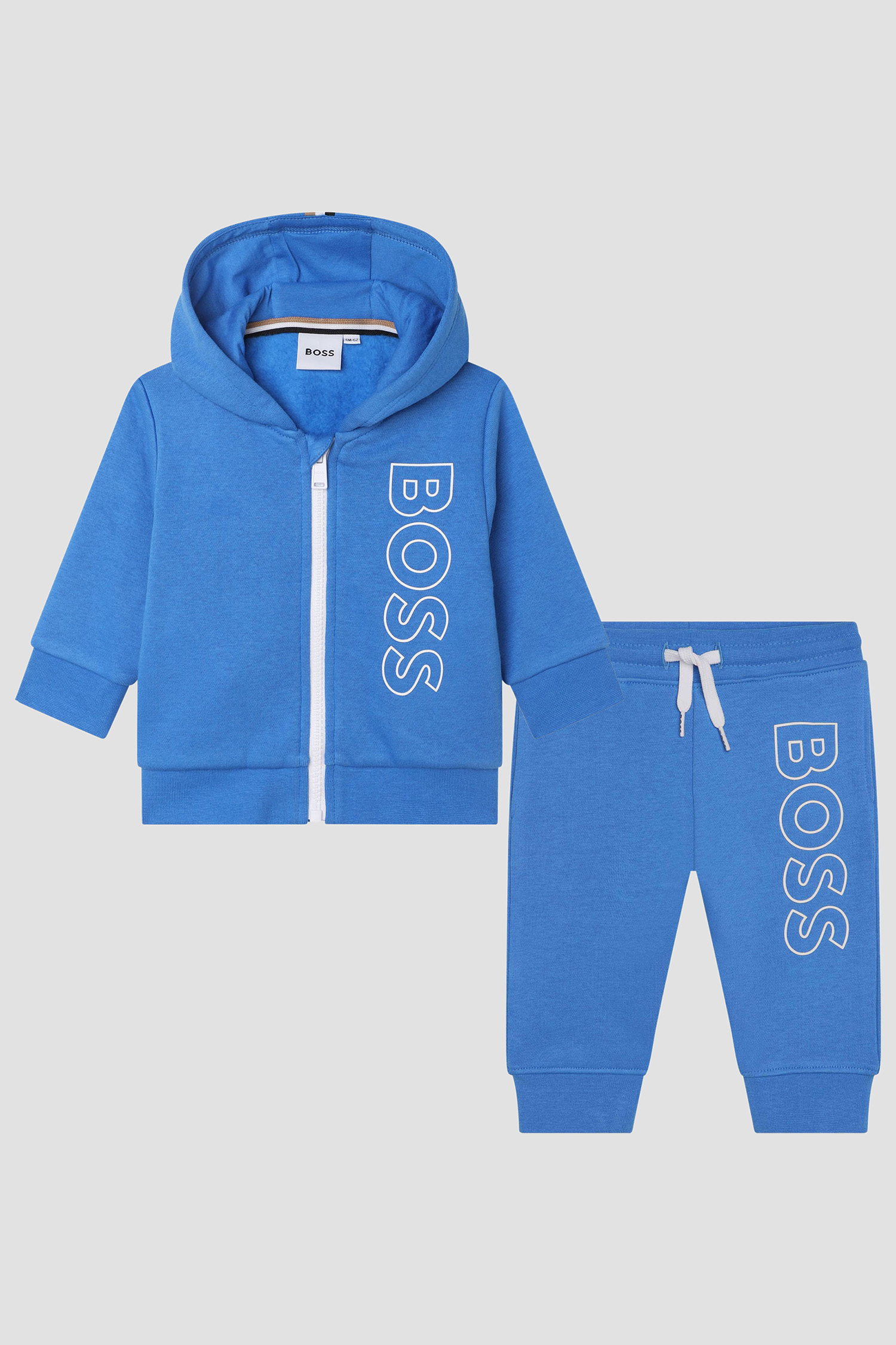 Детский голубой спортивный костюм (худи, брюки) BOSS kids J08085;846