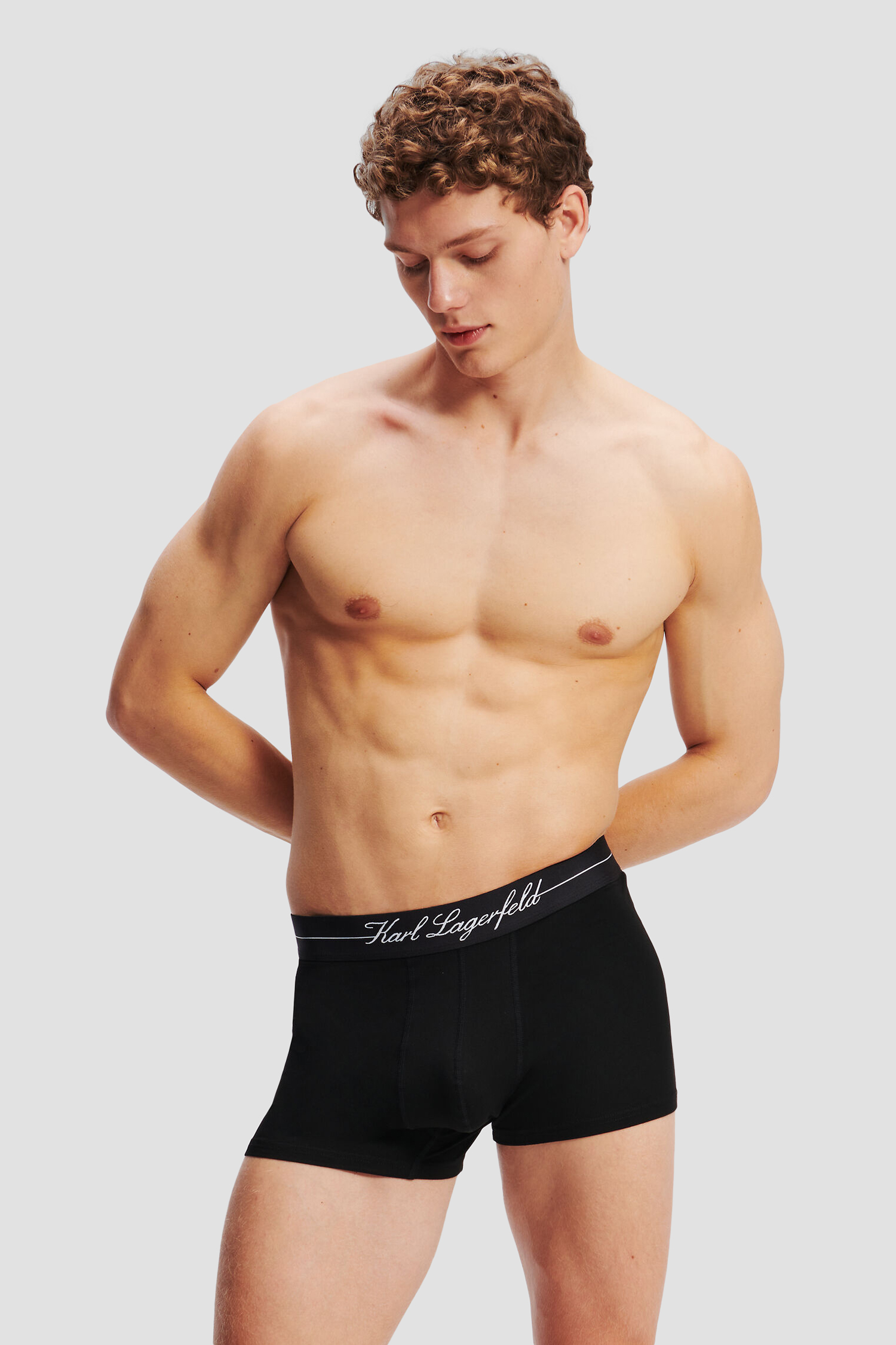 Мужские черные боксеры (3 шт) Karl Lagerfeld A1M47089;999