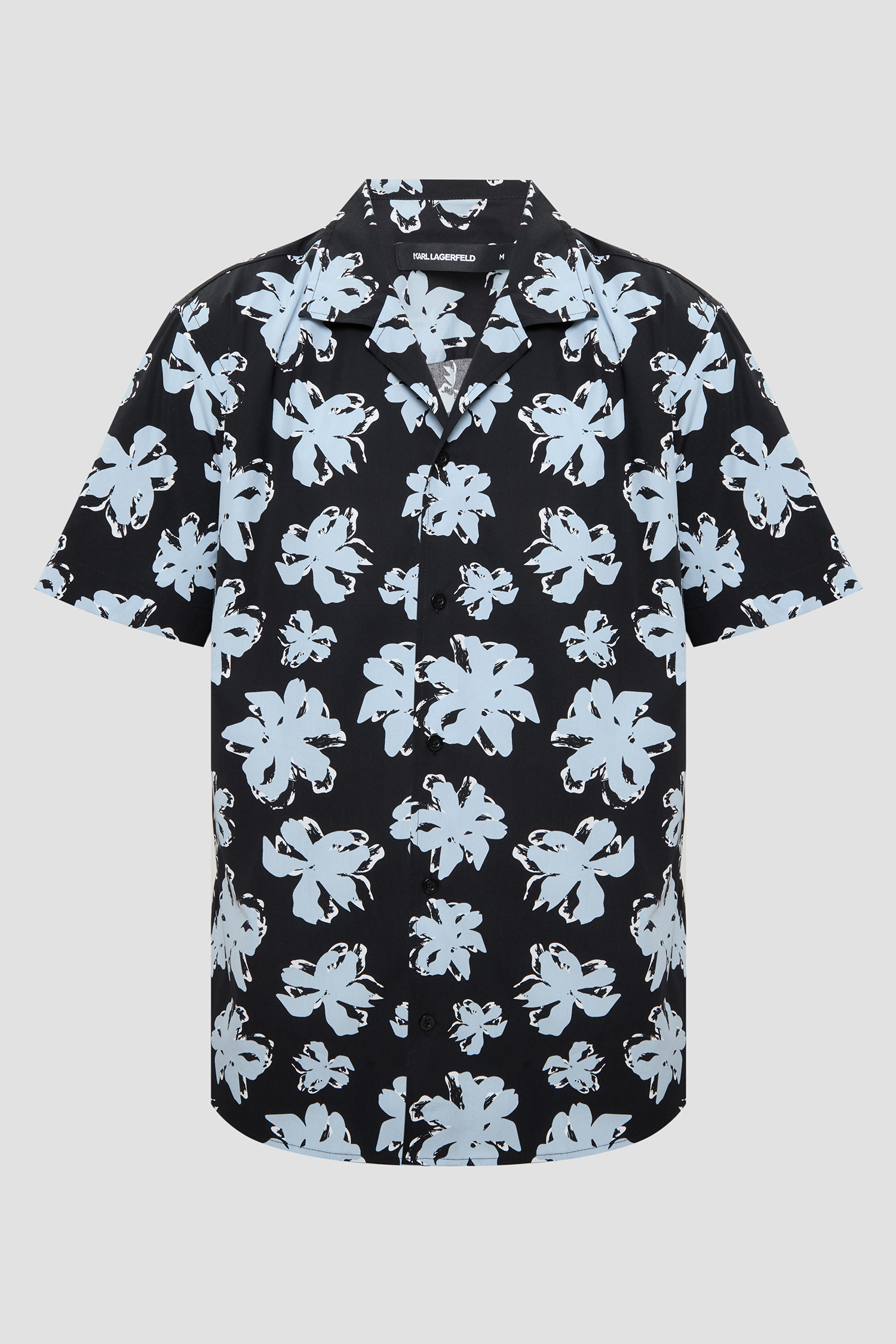 Мужская черная рубашка с узором Karl Lagerfeld 552624.605521;996