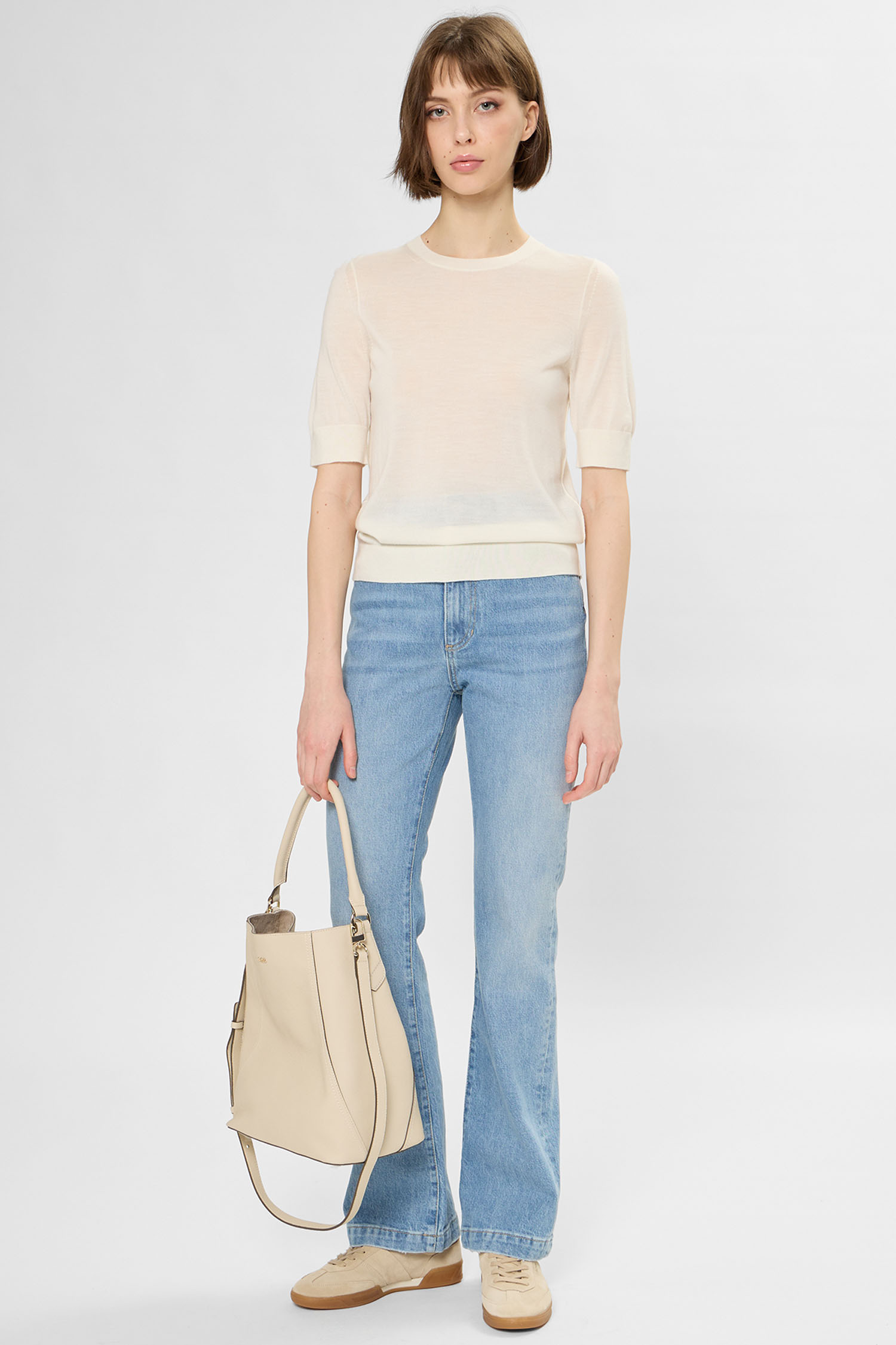 Жіночий білий вовняний джемпер BOSS 50544996;118