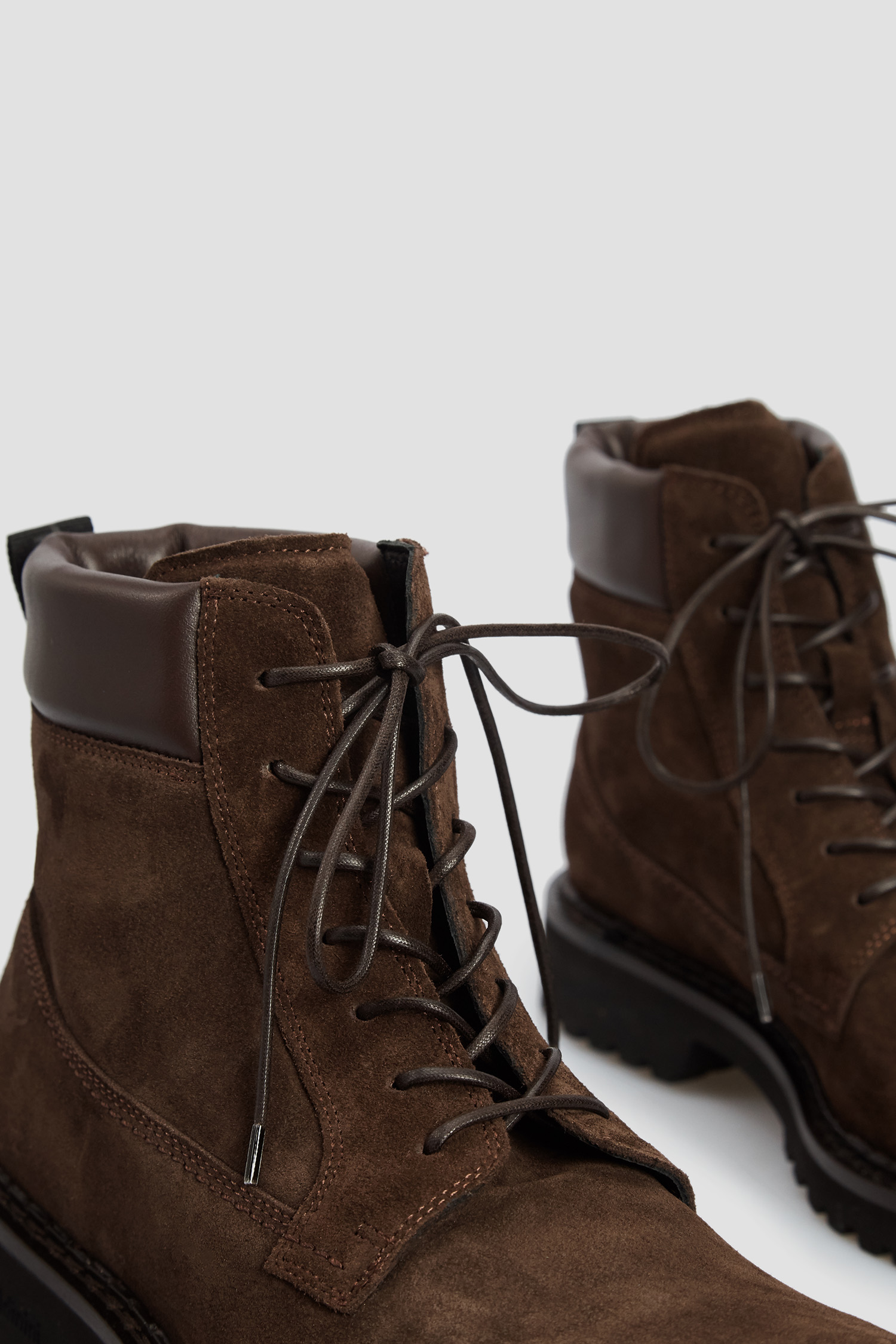 Чоловічі темно-коричневі замшеві черевики BALDININI U2B304SOMW;EBTM