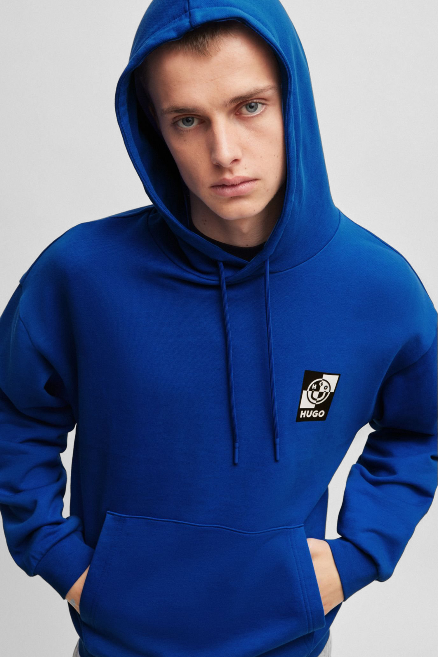 Мужское синее худи HUGO BLUE 50523571;493