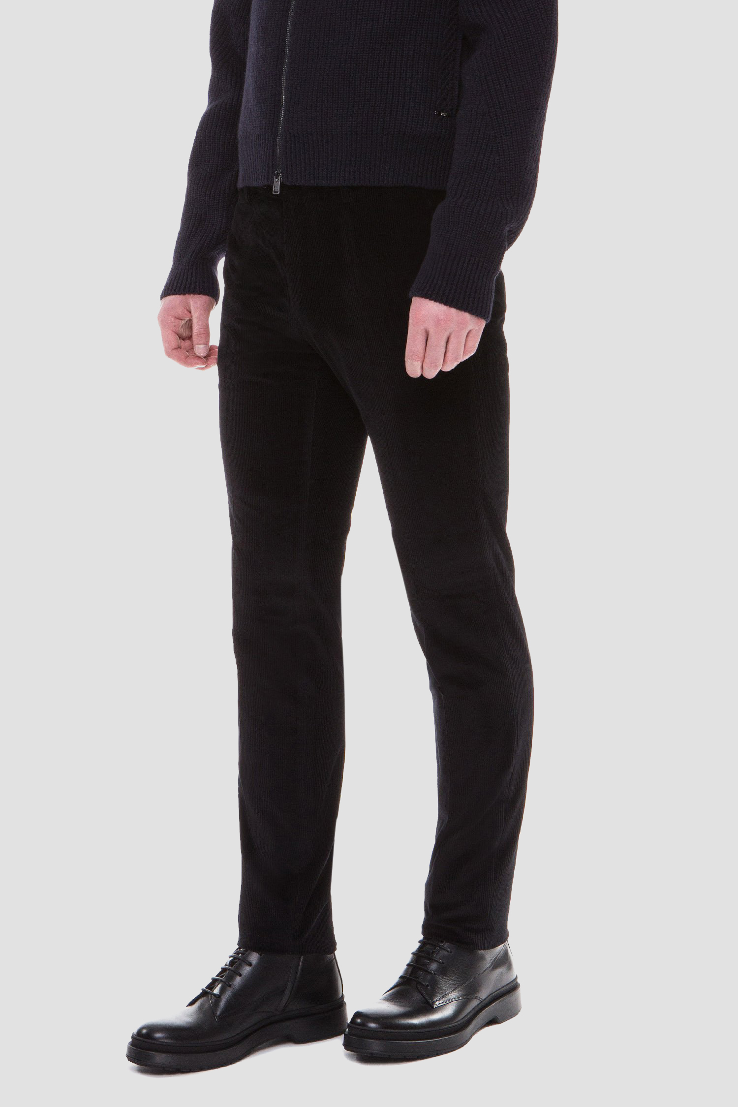 Мужские черные вельветовые брюки BOSS 50417757;001