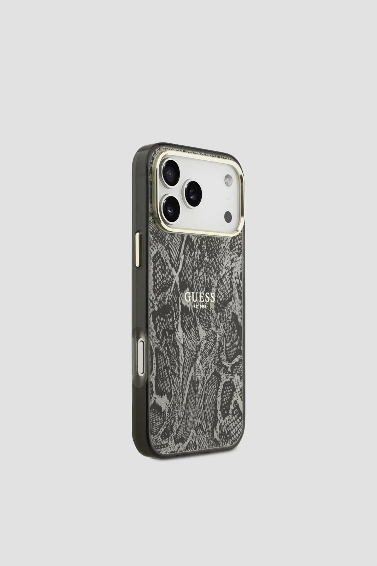 Темно-сірий чохол для телефону iPhone 17 Pro Max з візерунком Guess GUHMP.17XHIMPYGK;BLACK