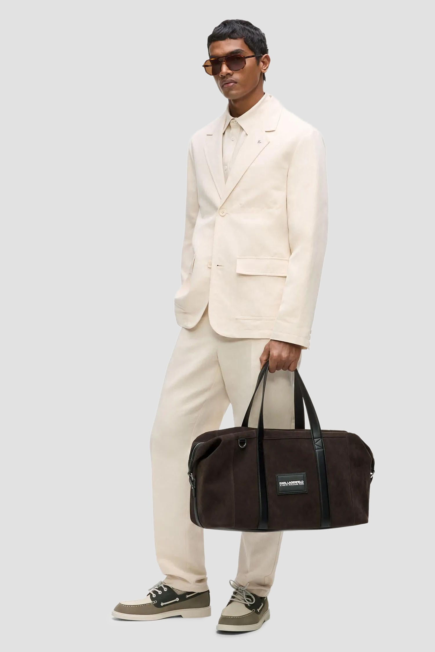 Чоловіча темно-коричнева дорожня сумка Karl Lagerfeld B2M30198;2FI