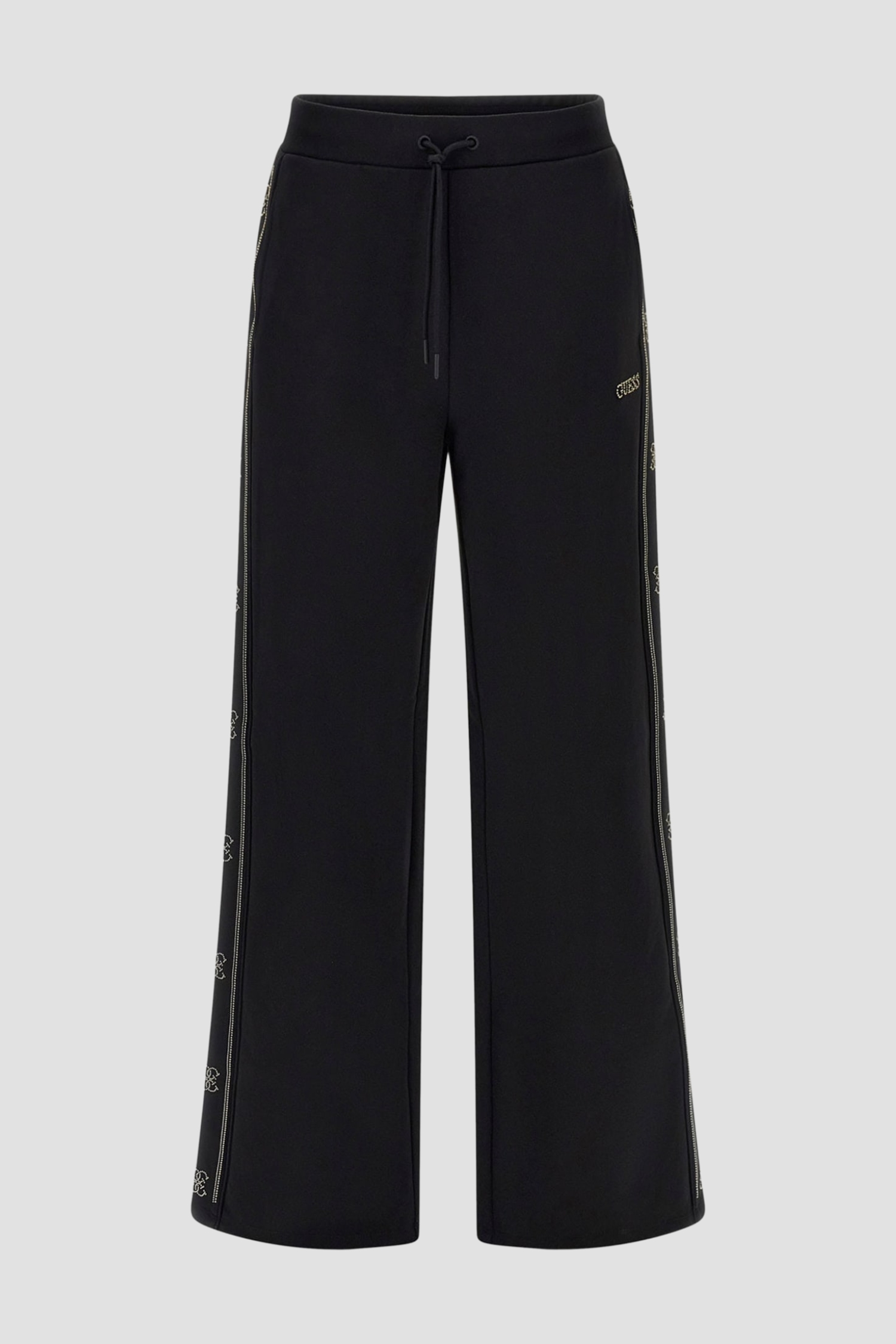 Женские черные спортивные брюки с узором Guess V5BB12.KCX22;JBLK