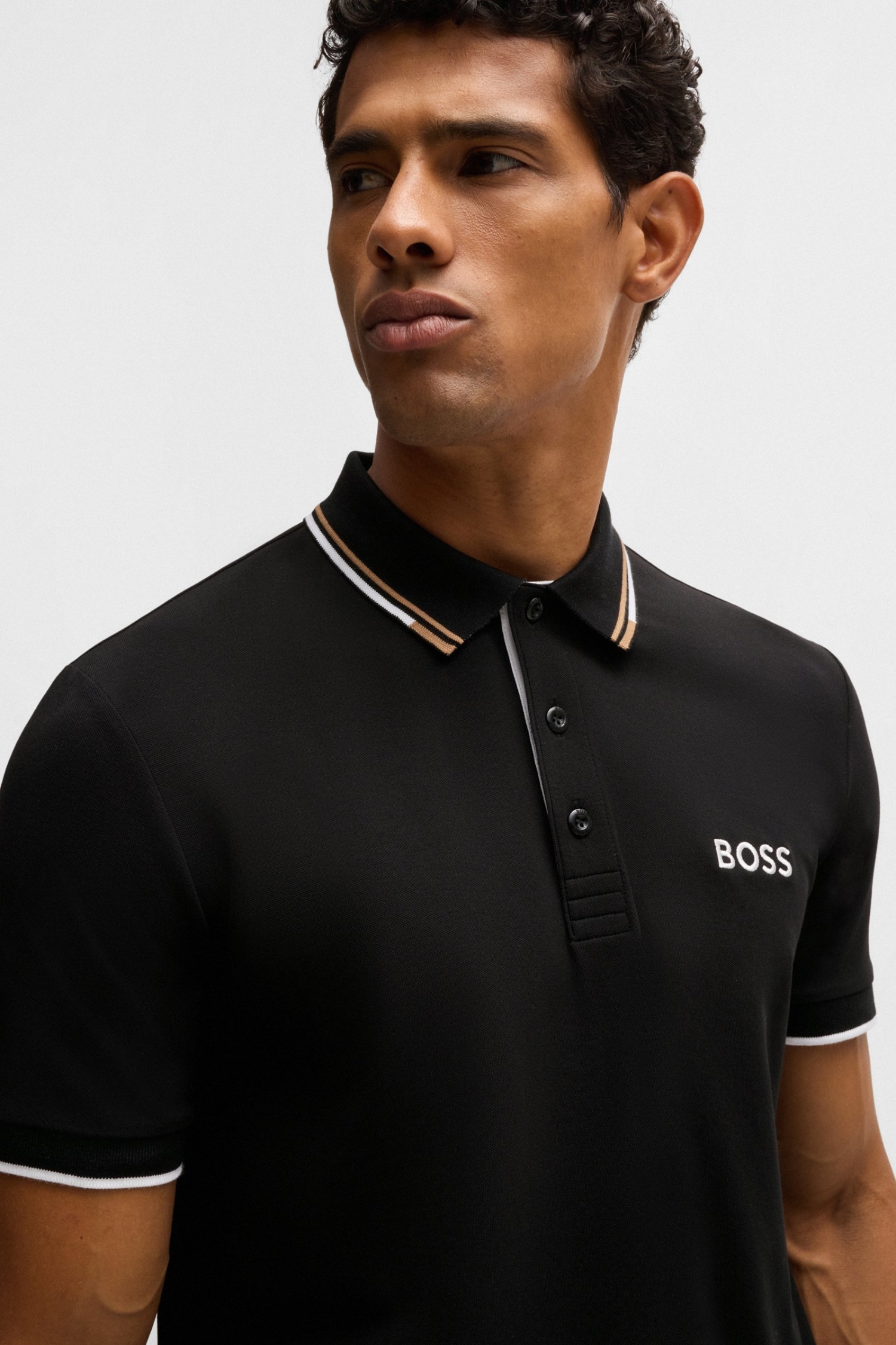 Мужское черное поло BOSS 50469102;002