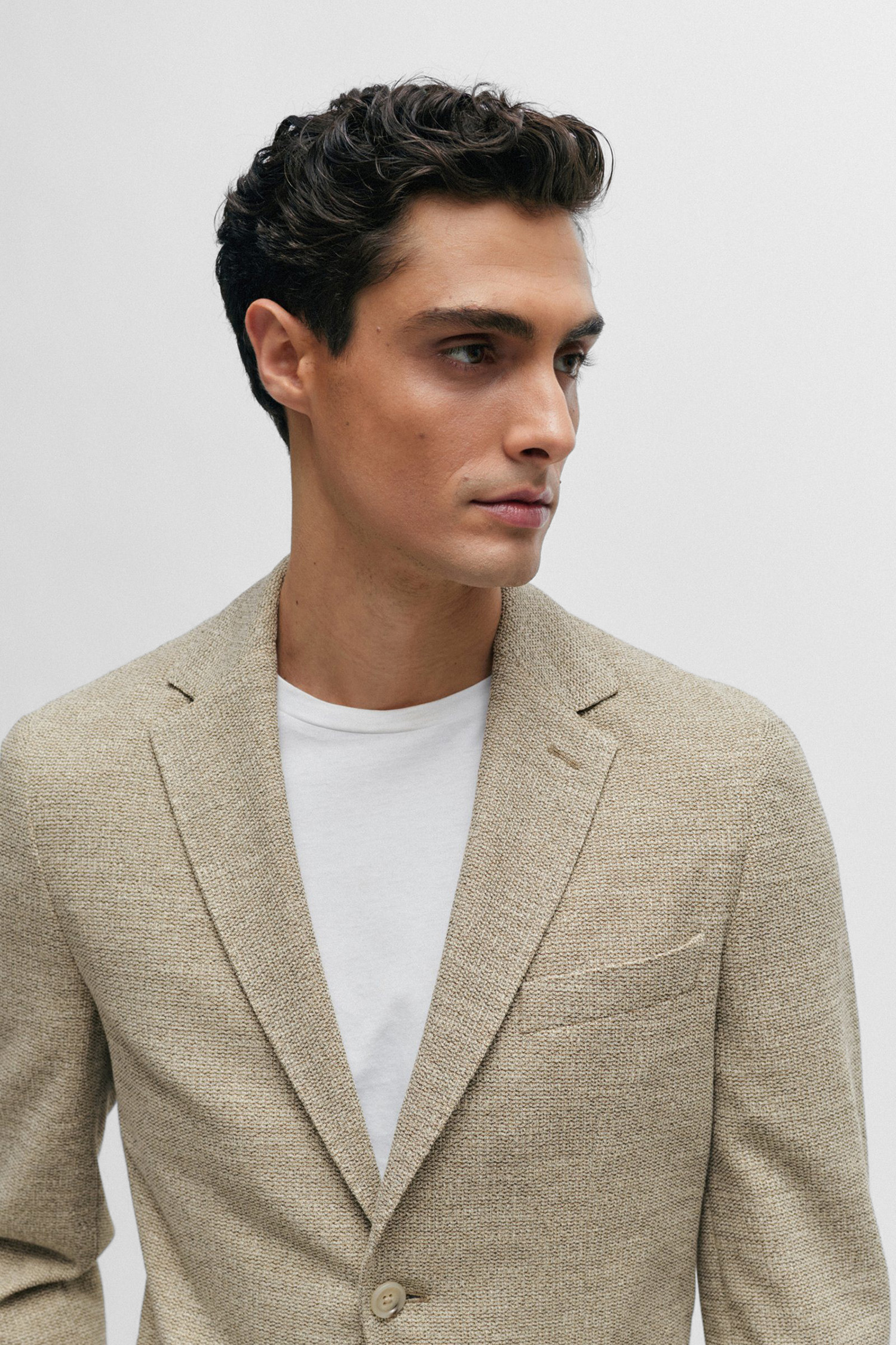 Чоловічий бежевий блейзер BOSS 50510546;271