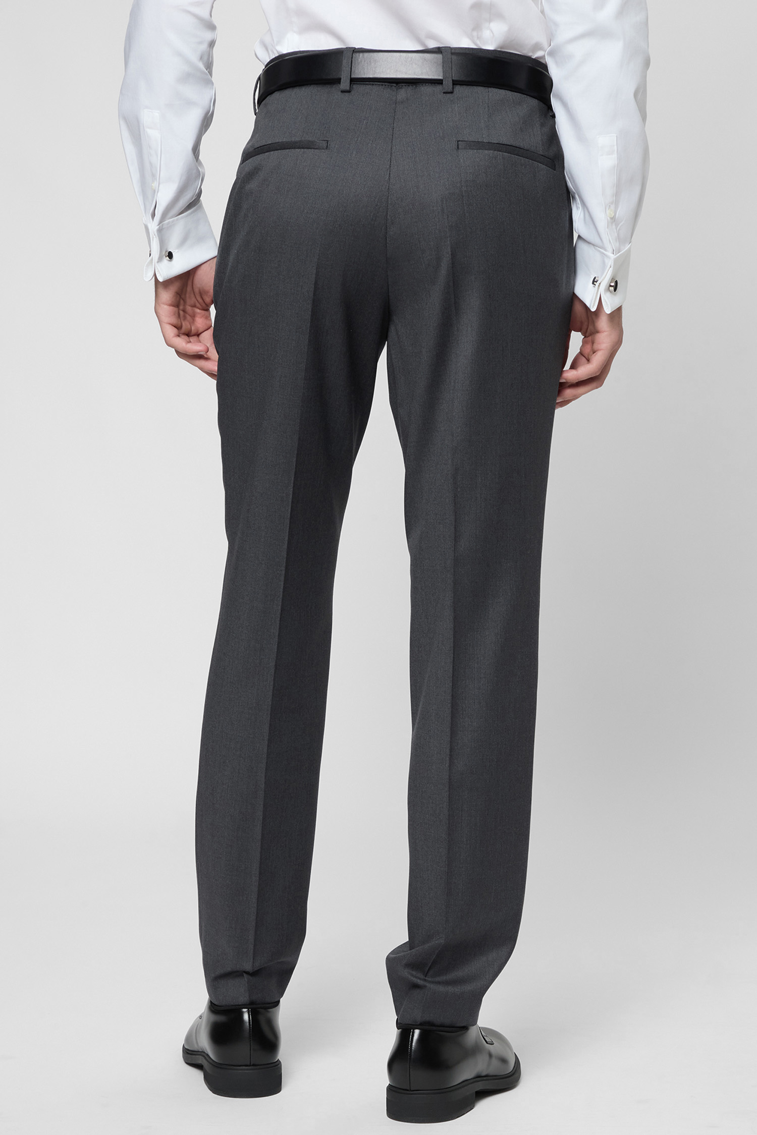 Чоловічі сірі вовняні брюки BOSS 50469183;021