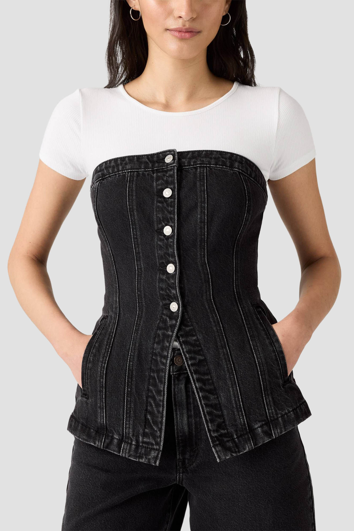 Женский черный джинсовый топ Levi’s® 003Z5;0000