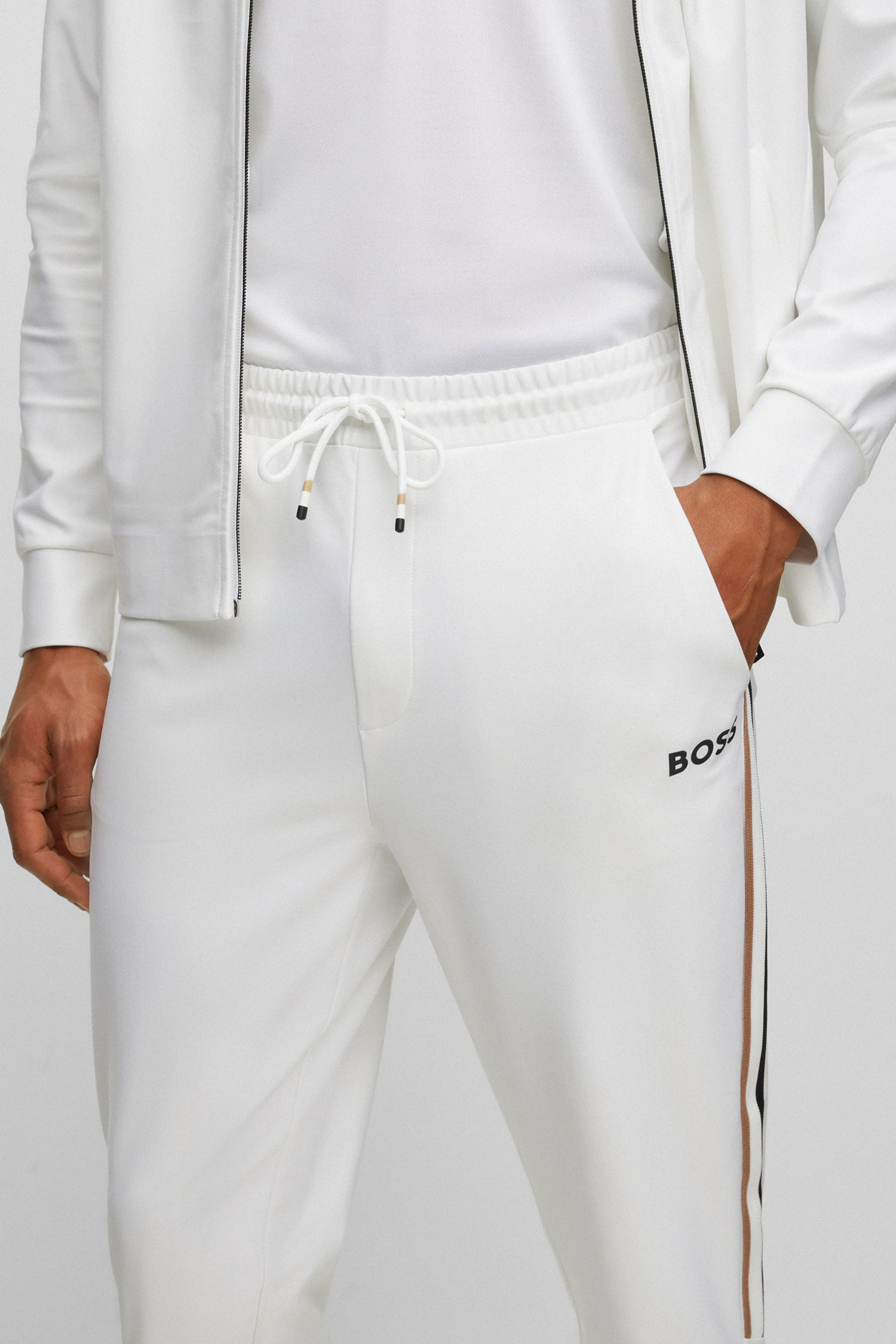 Мужские белые спортивные брюки BOSS X Matteo Berrettini BOSS 50504553;100