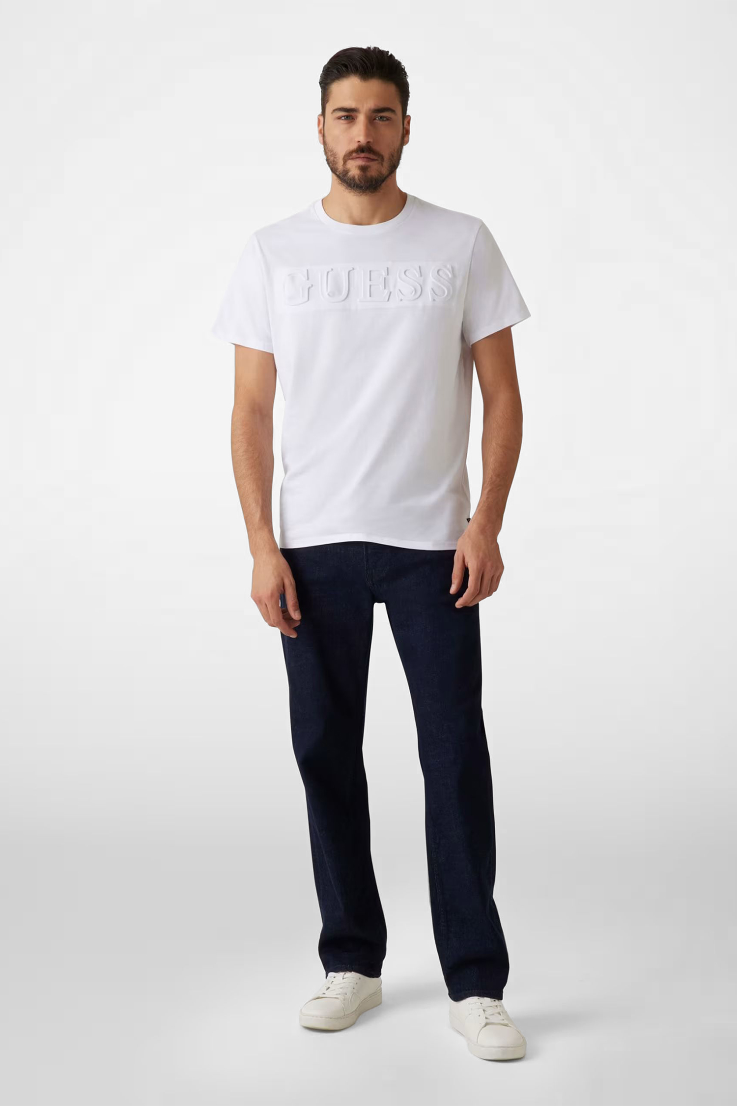 Мужская белая футболка Guess M4PI0E.K8HM4;G011