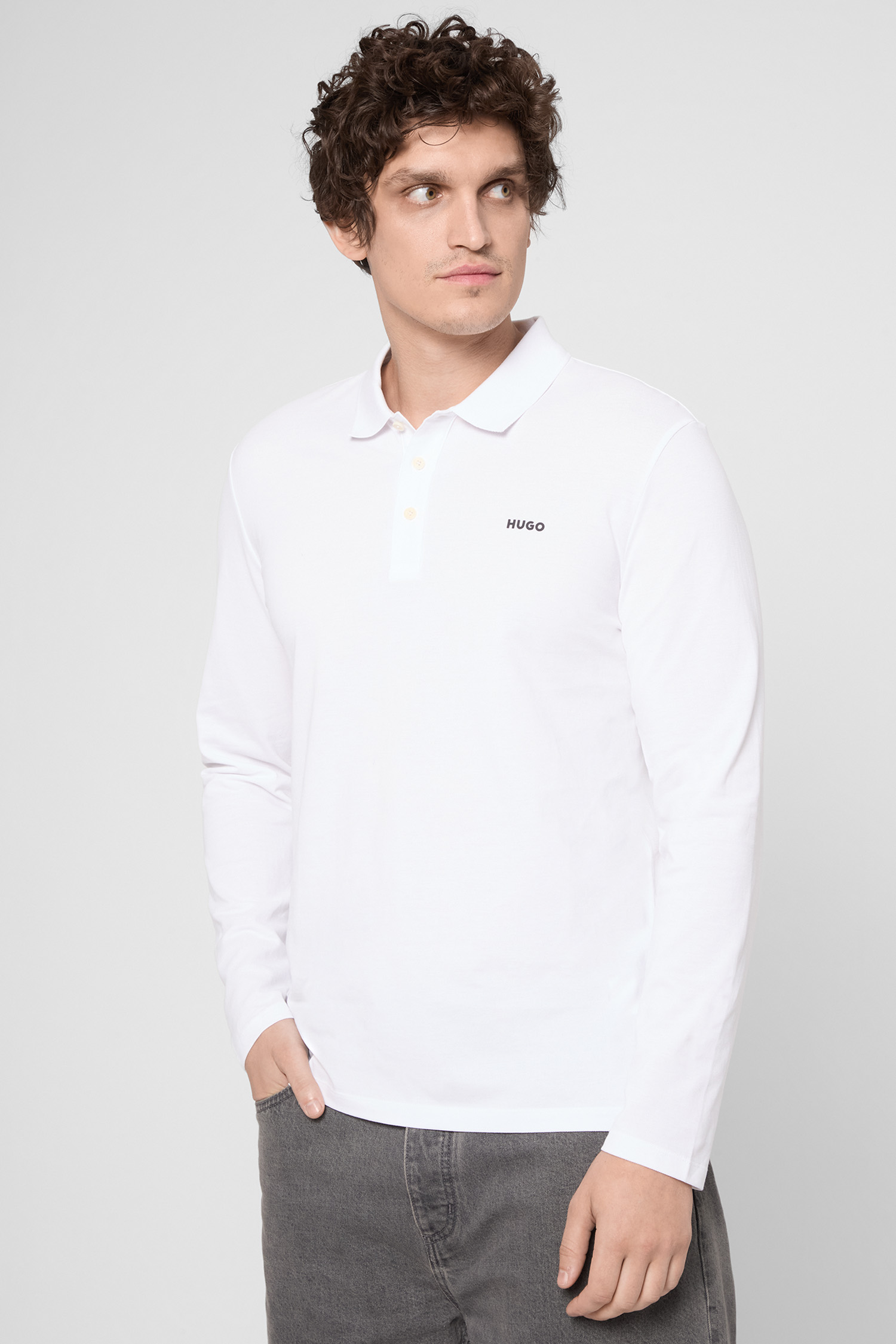 Мужское белое поло HUGO 50547358;100
