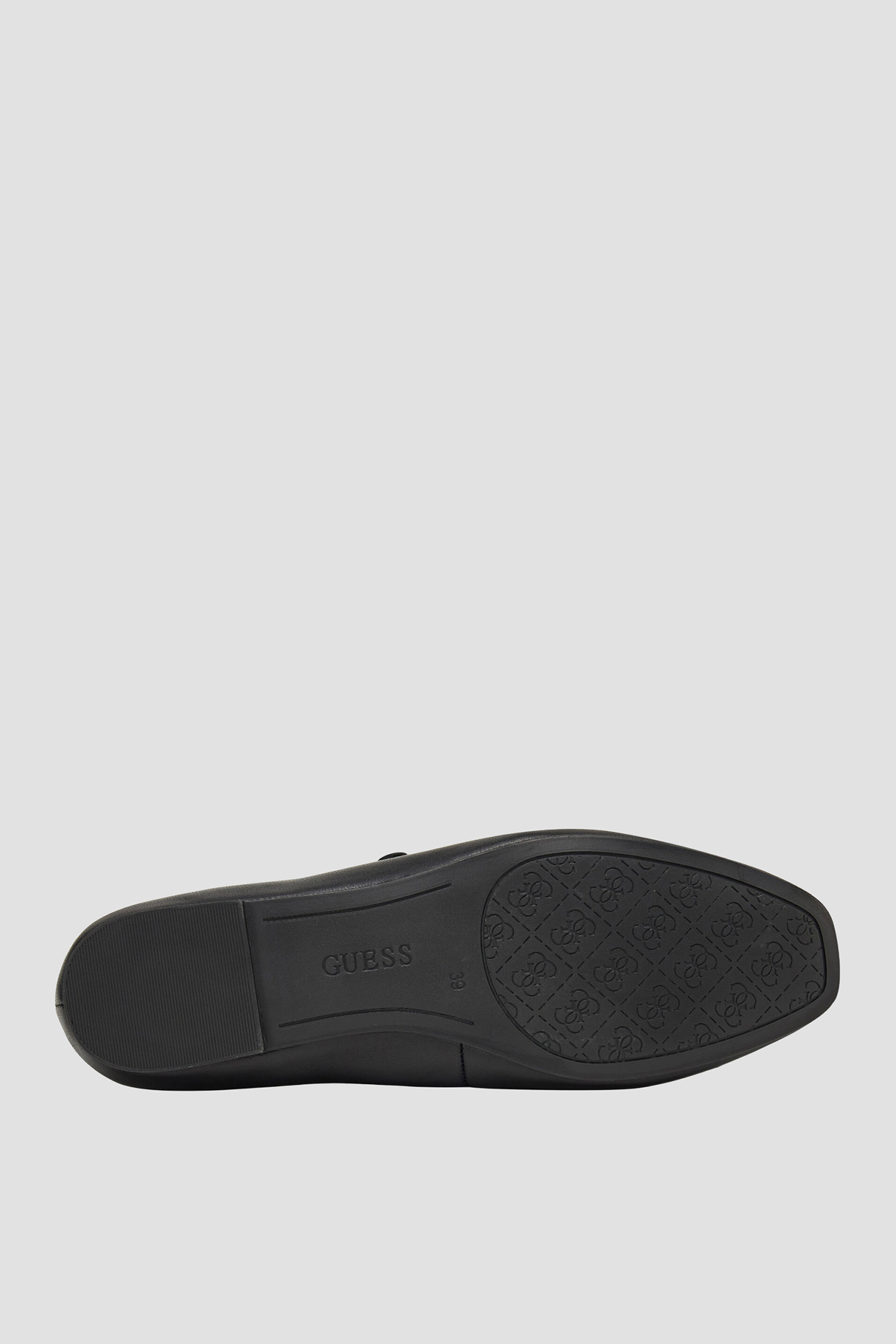 Женские черные кожаные балетки Guess FLJKAY.LEA02;BLACK