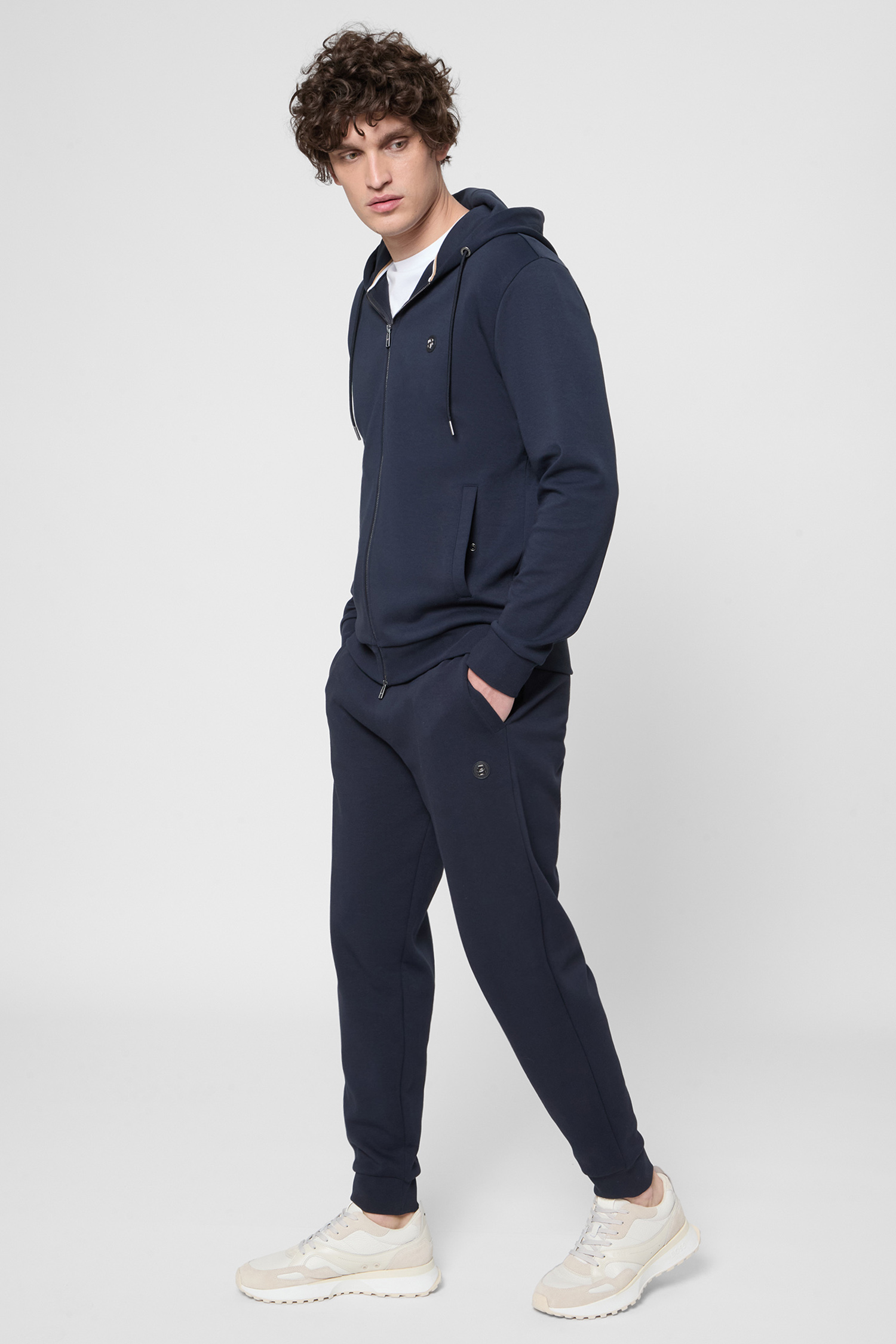 Чоловічі шкіряні бежеві кросівки BOSS 50548782;110