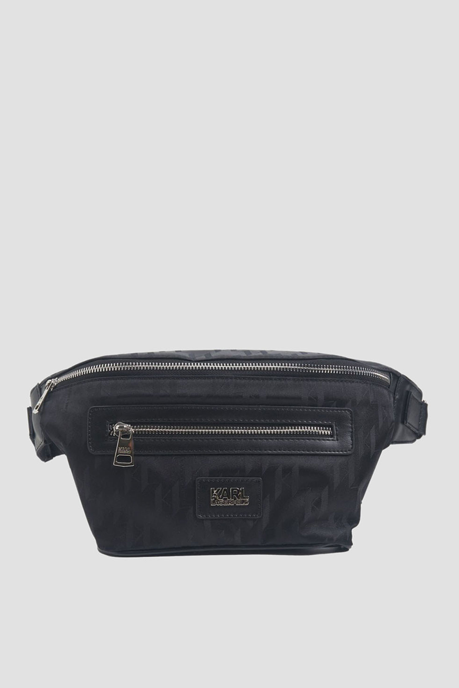 Мужская черная поясная сумка с узором Karl Lagerfeld 542117.805912;990