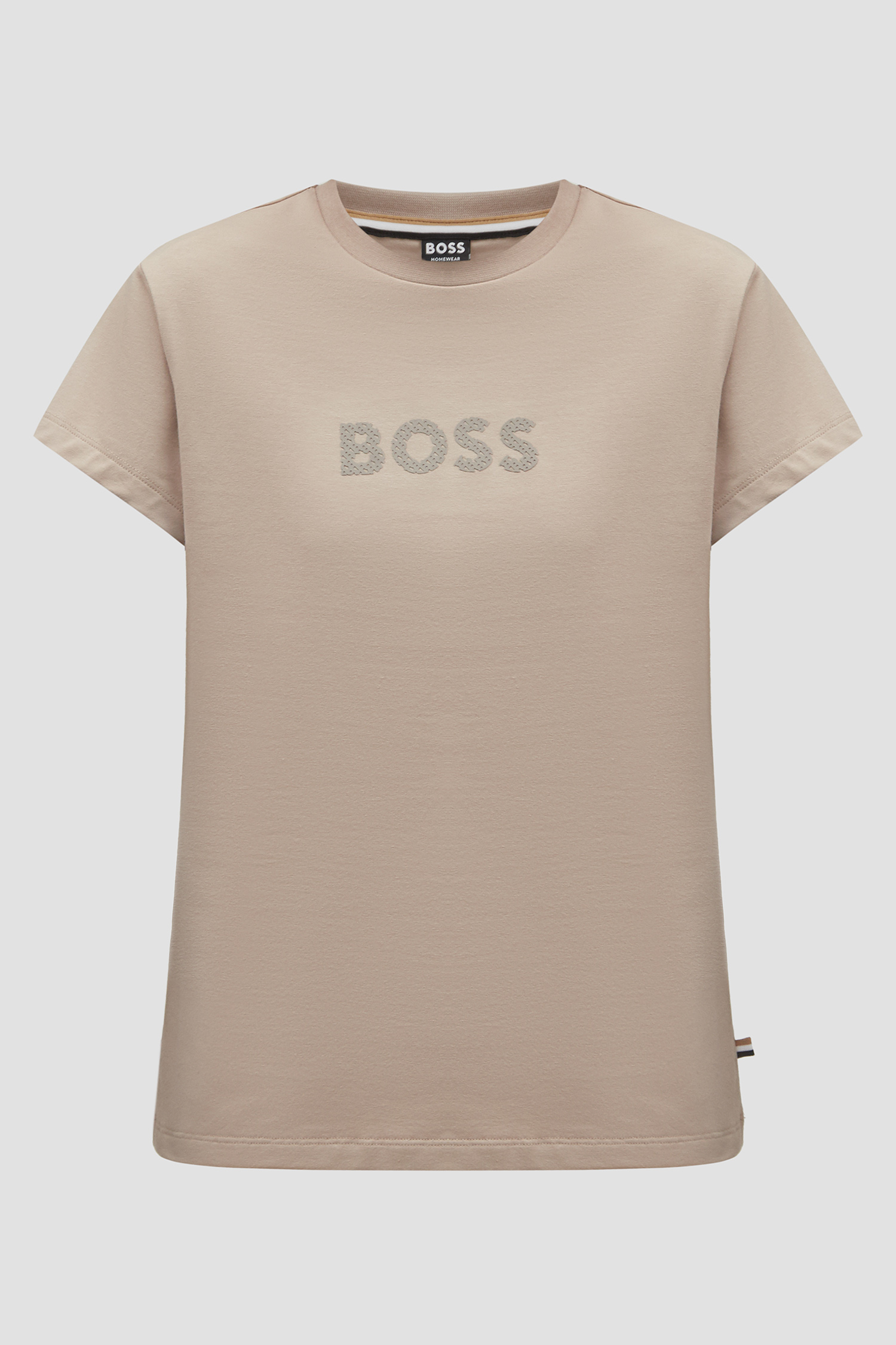 Женская бежевая футболка BOSS 50527303;298