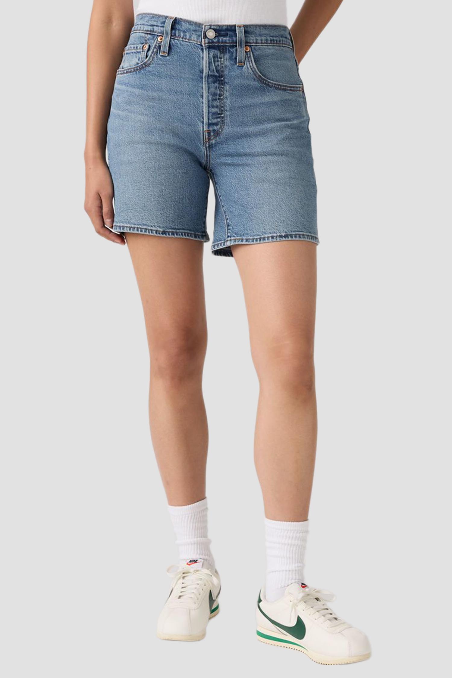 Жіночі блакитні джинсові шорти 501® Mid Thigh Levi’s® A9296;0006