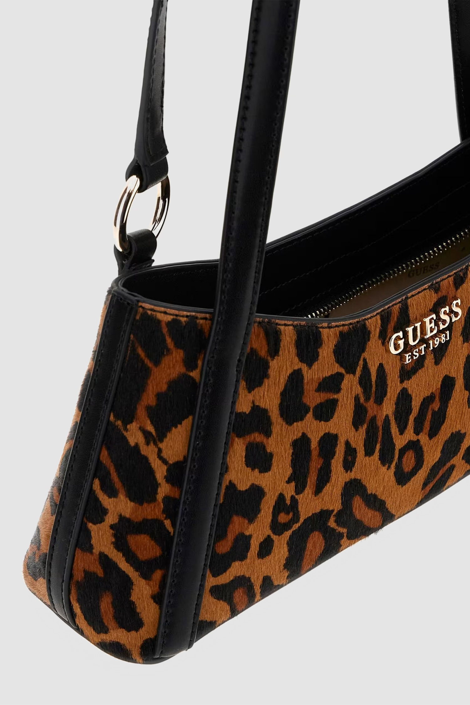 Женская рыжая кожаная сумка с узором Guess HWLO75.29180;LEO