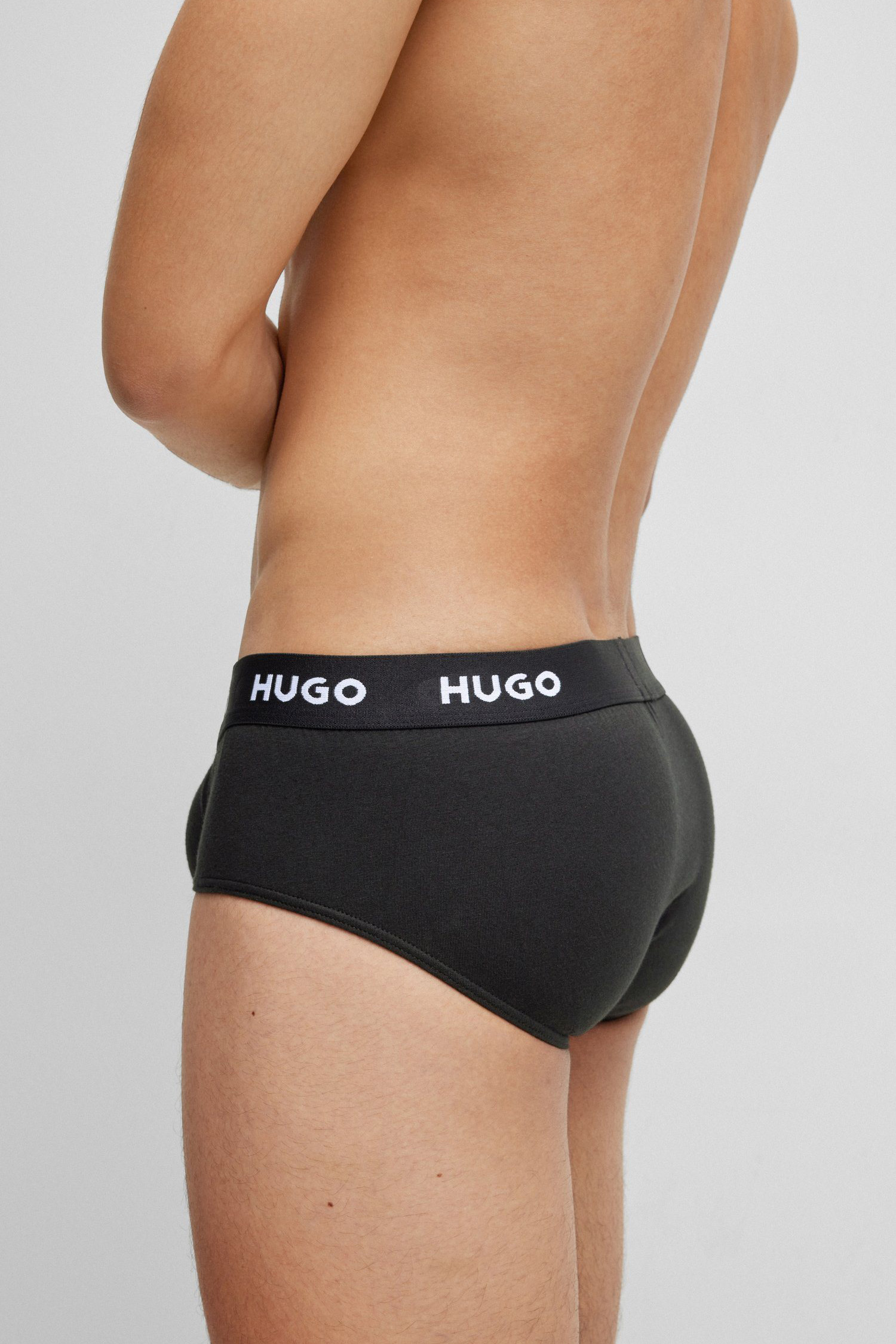 Мужские черные брифы (3 шт) HUGO 50469763;001