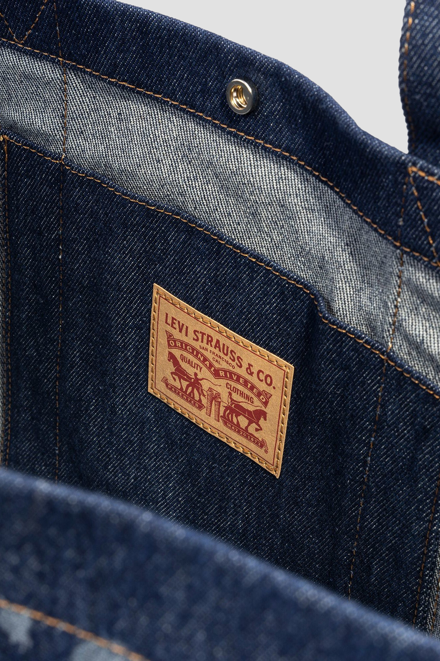 Женская темно-синяя джинсовая сумка-шопер Levi’s® 000AA;0002