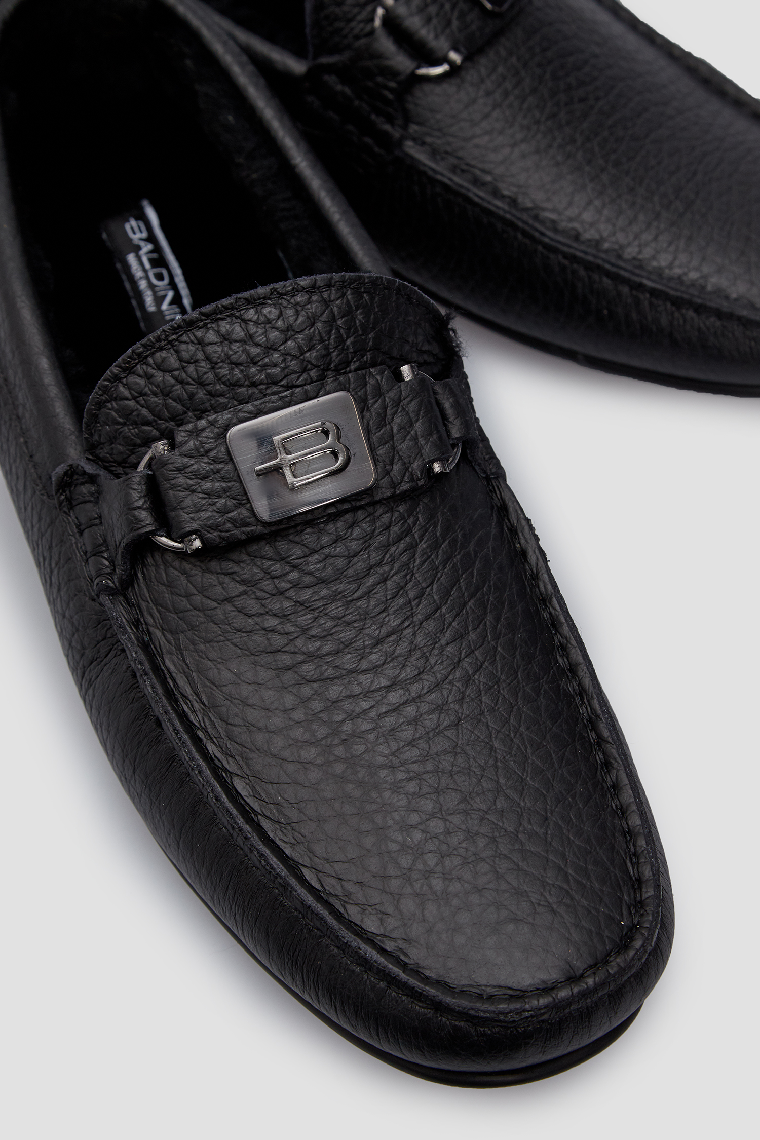 Мужские черные кожаные мокасины BALDININI U4B610A1BOGE;0000