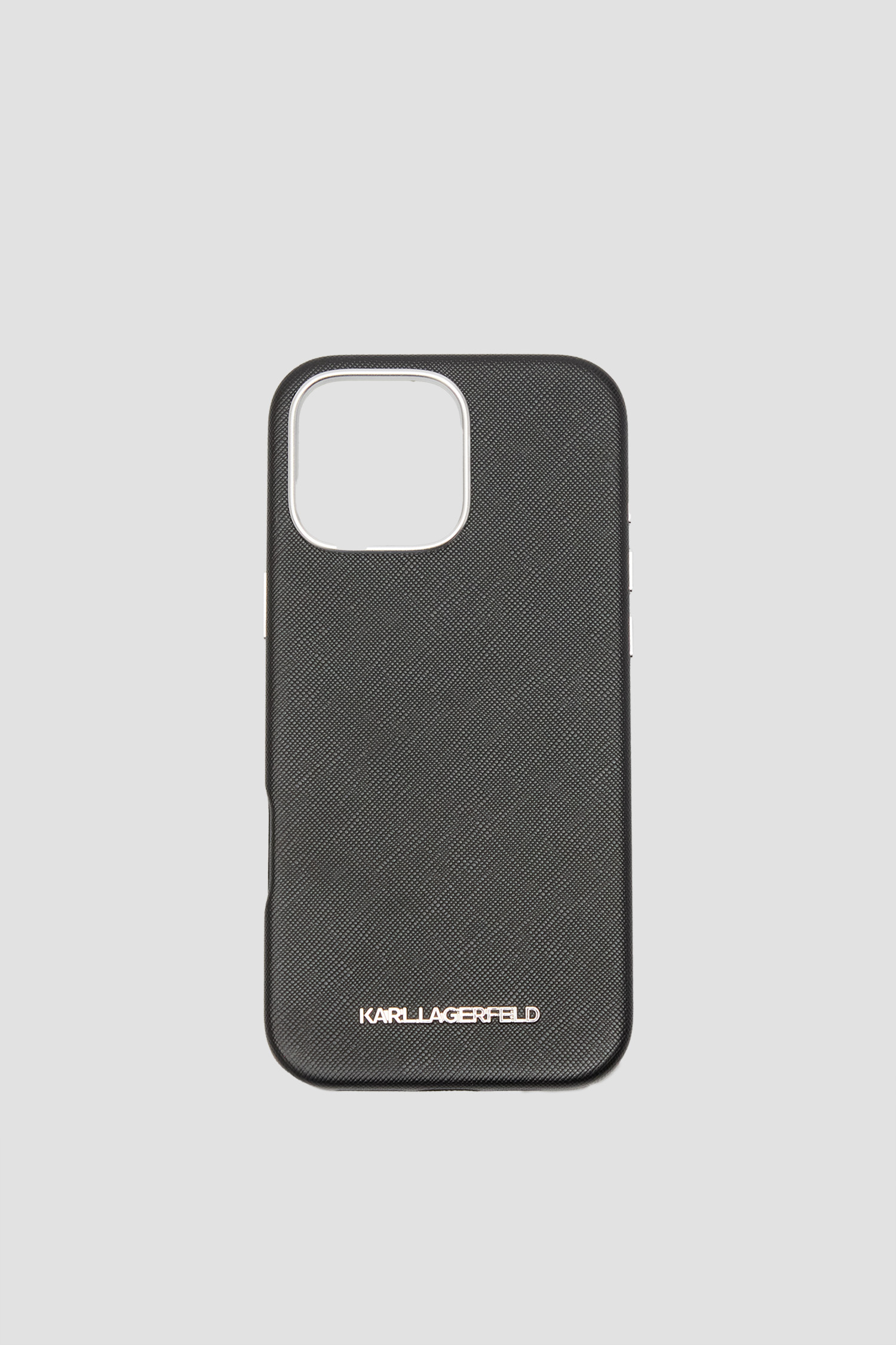 Чоловічий чорний чохол для телефону iPhone 16 Pro Max Karl Lagerfeld KLHMP16XPSAFWMCK;BLACK