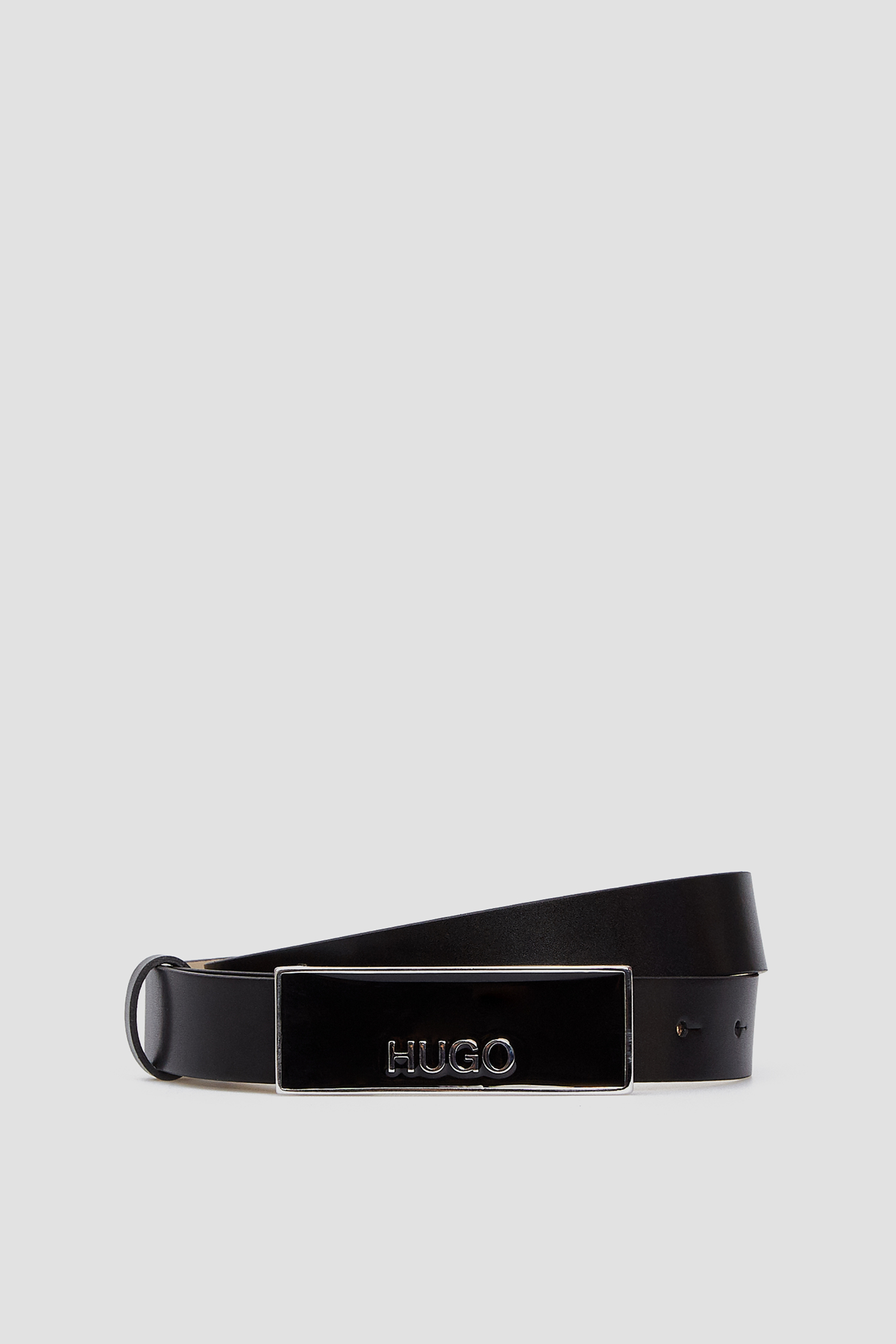Женский черный кожаный ремень HUGO 50435077;001