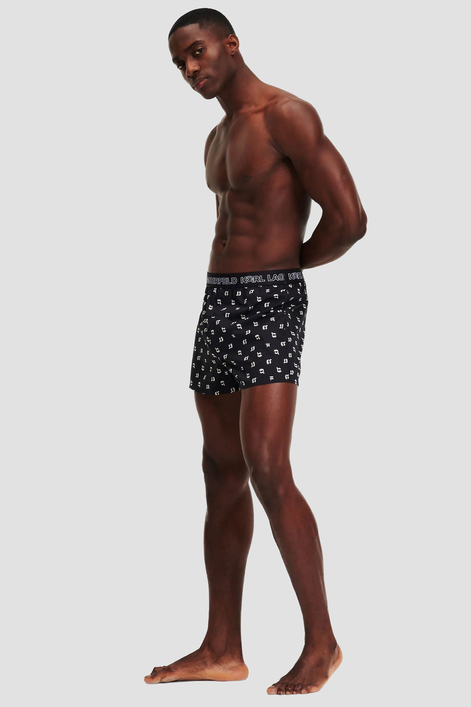 Мужские черные боксеры (3 шт) Karl Lagerfeld A1M47131;R70
