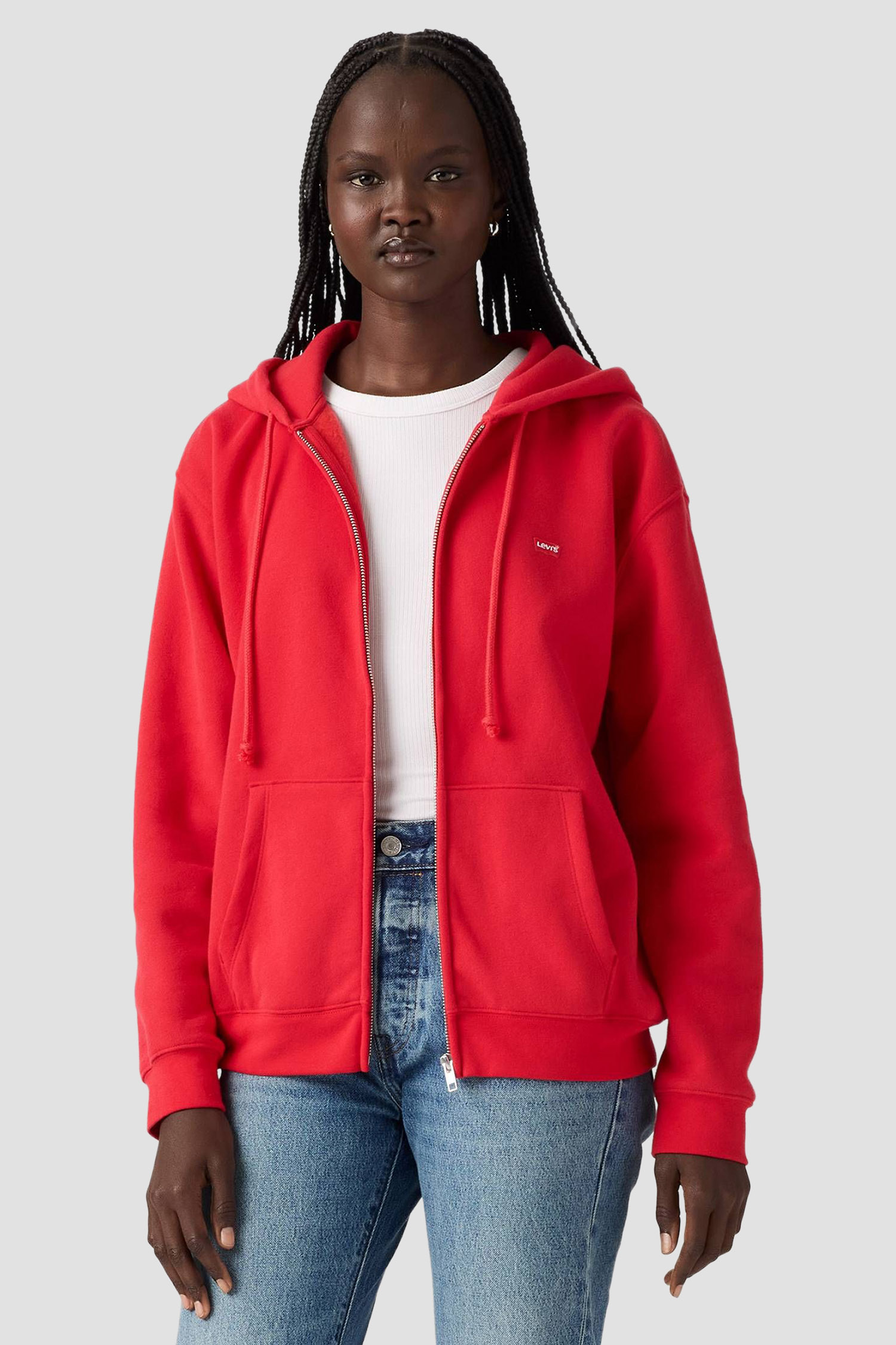 Женская красная кофта на молнии Levi’s® A5945;0034