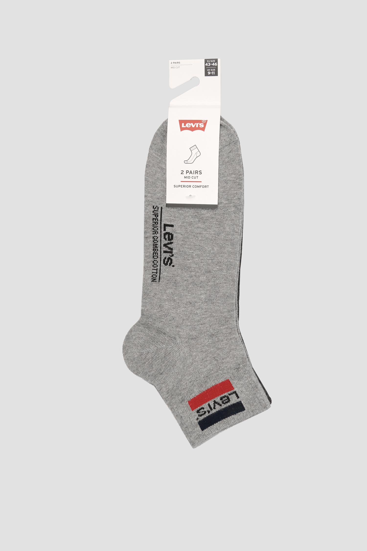 Серые носки (2 пары) Levi’s® 903014001;006