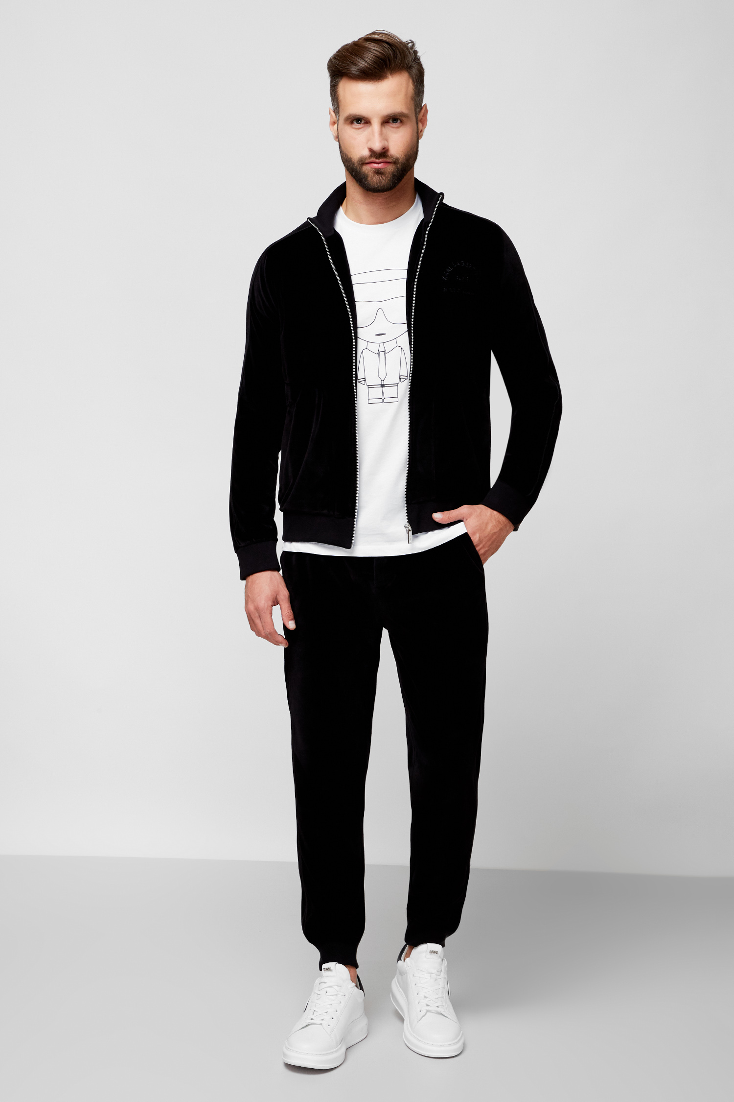Мужская черная спортивная кофта Karl Lagerfeld 502912.705029;990