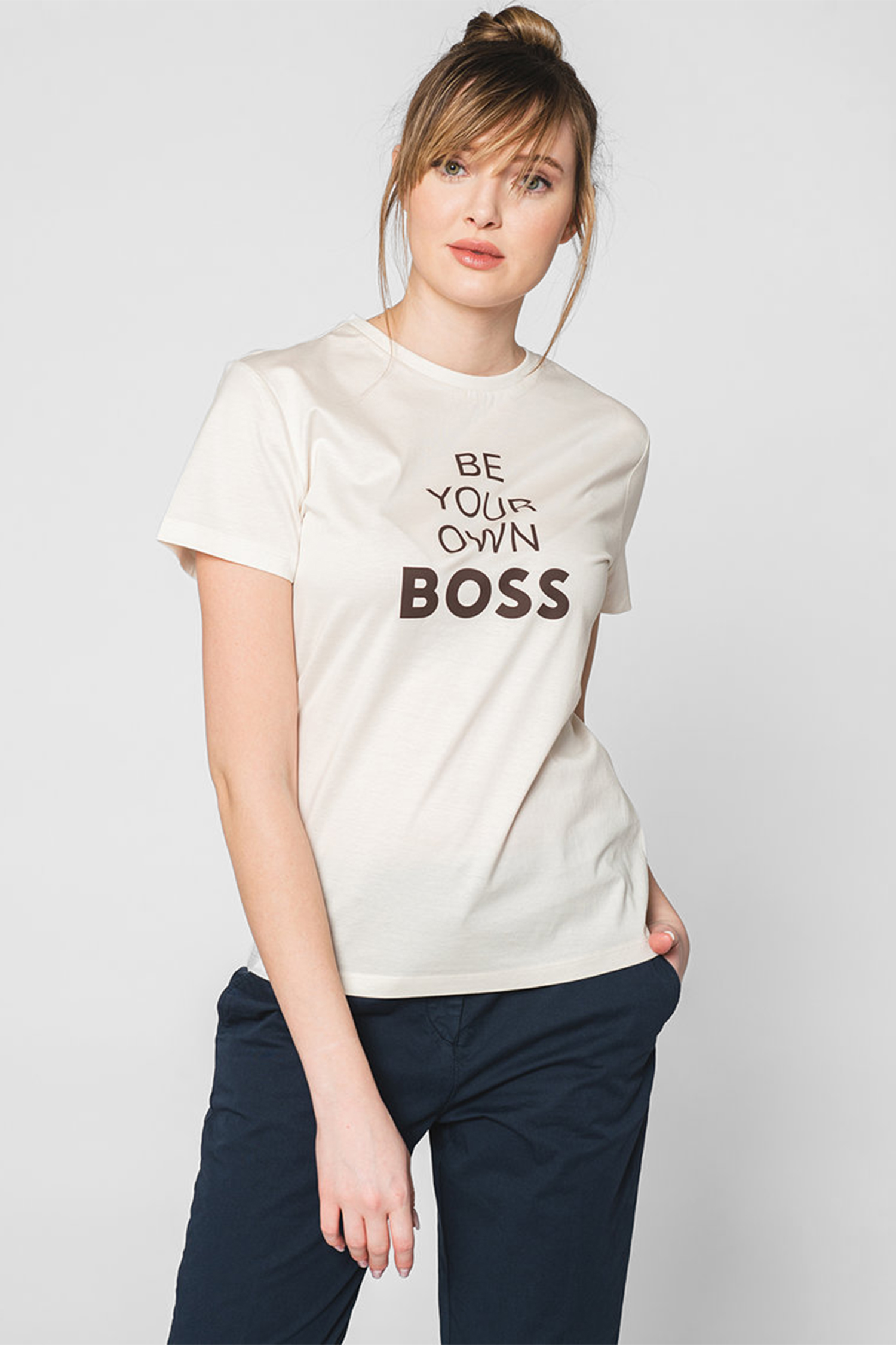 Женская белая футболка BOSS 50468738;118