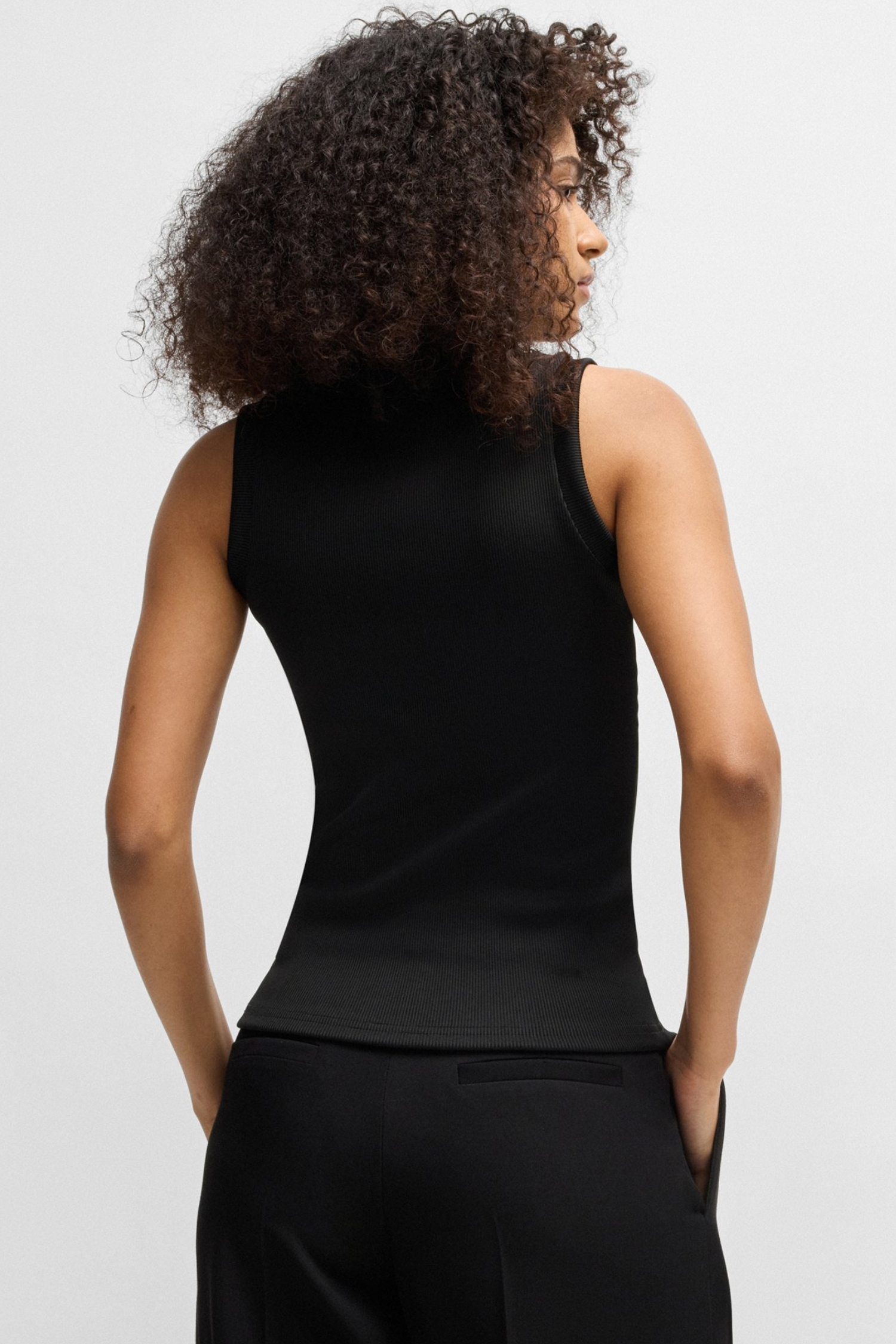 Жіночий чорний топ HUGO 50534050;001