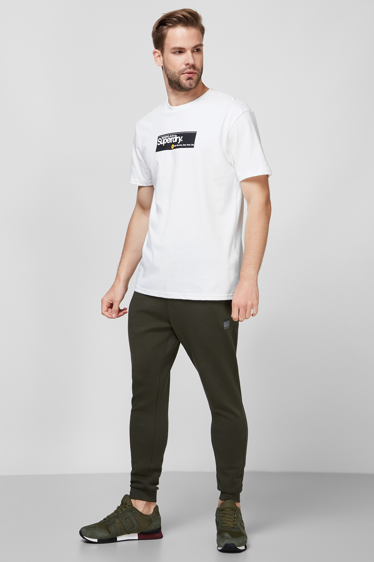 Мужская белая футболка SuperDry M1010343A;T7X
