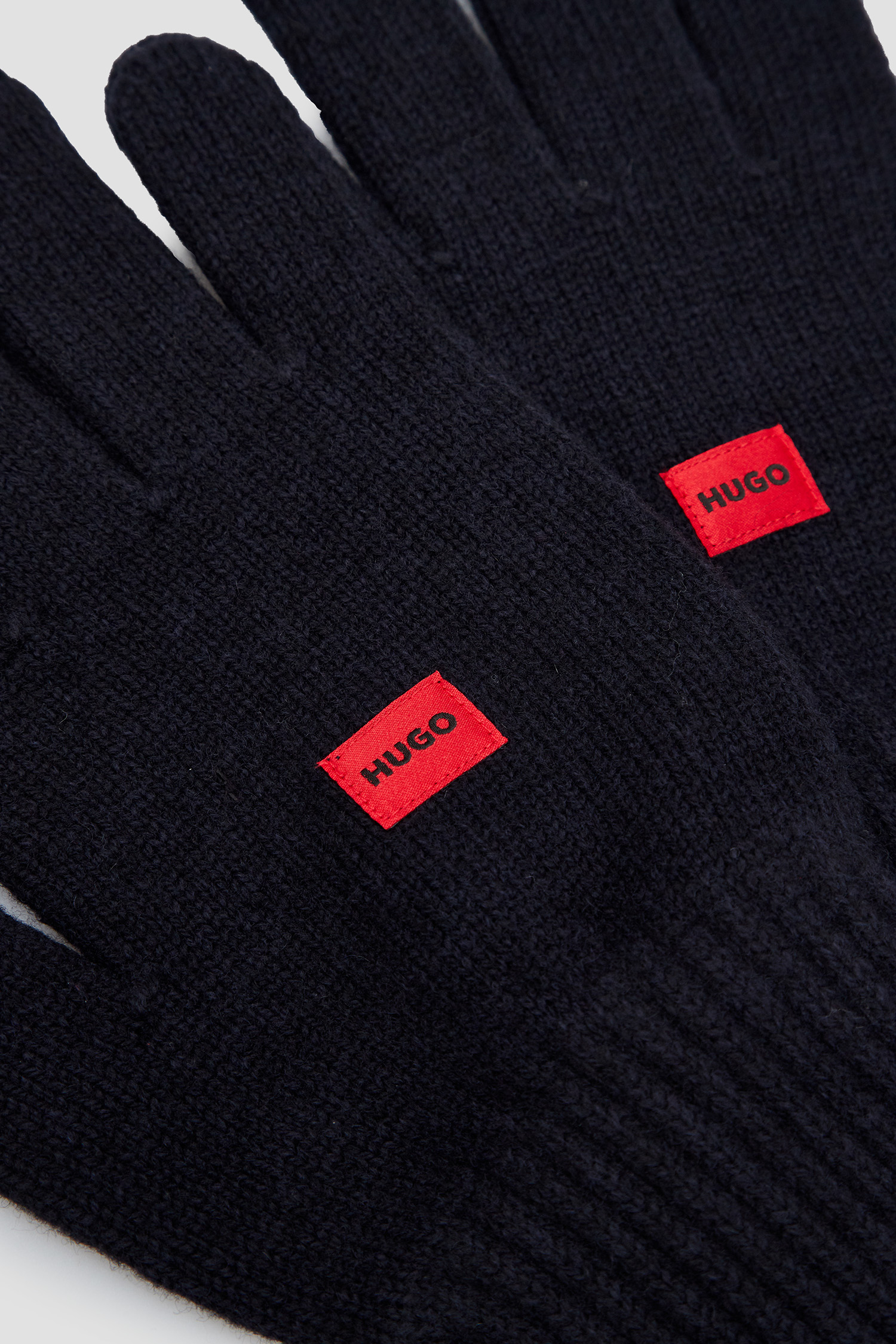 Чоловічі темно-сині вовняні рукавички HUGO 50503344;410