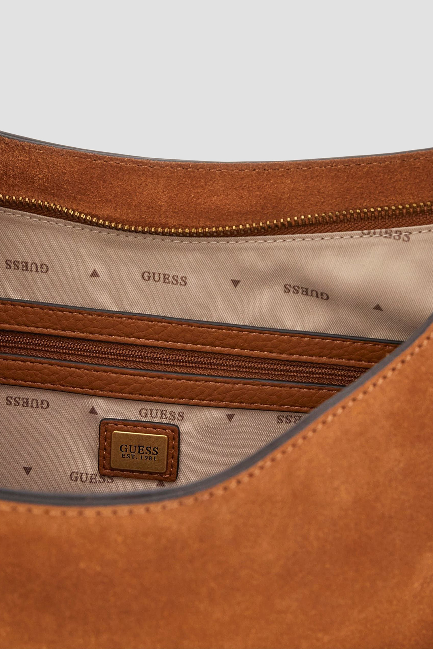 Жіноча руда замшева сумка Guess HWSB93.08180;COG